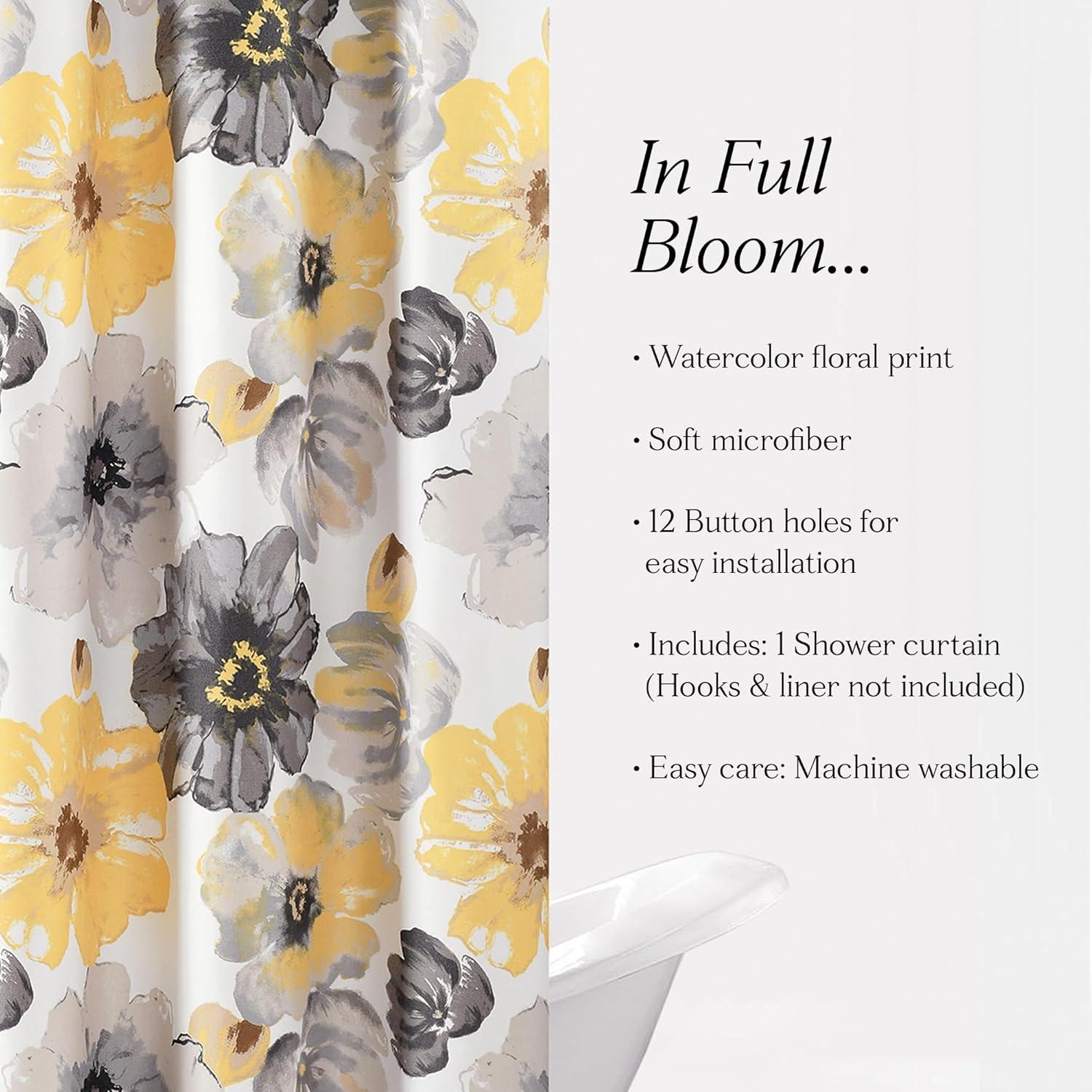 Lush Decor Floral Single Shower Curtain & Reviews | Wayfair