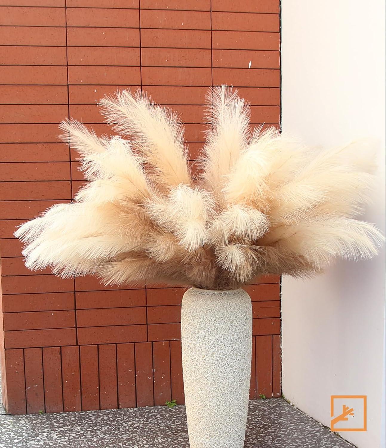 Beige 38" Tall Artificial Pampas Grass Bouquet