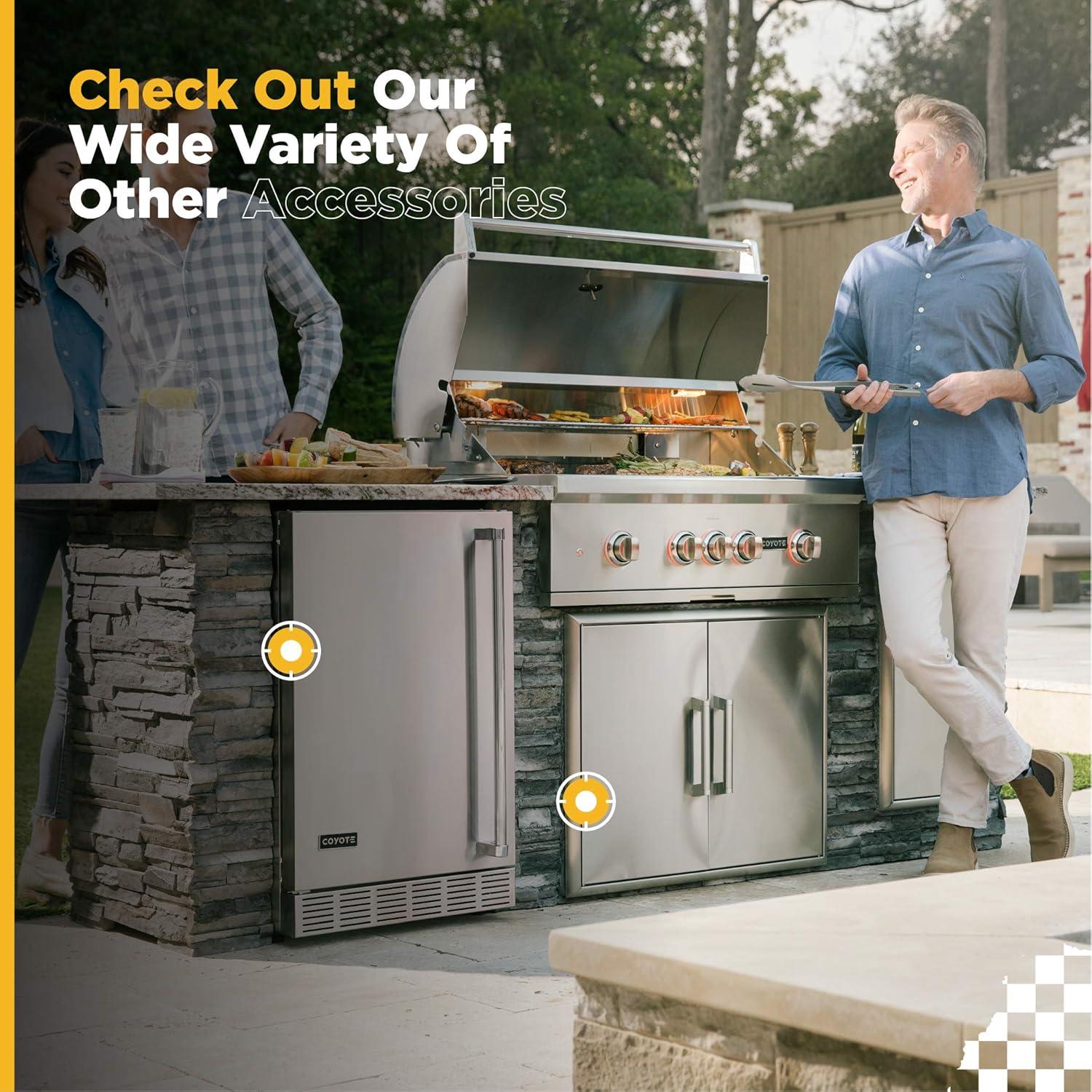 Coyote Stainless Steel Drop In Griddle, Coyote Grill Accessories - C1GRDL