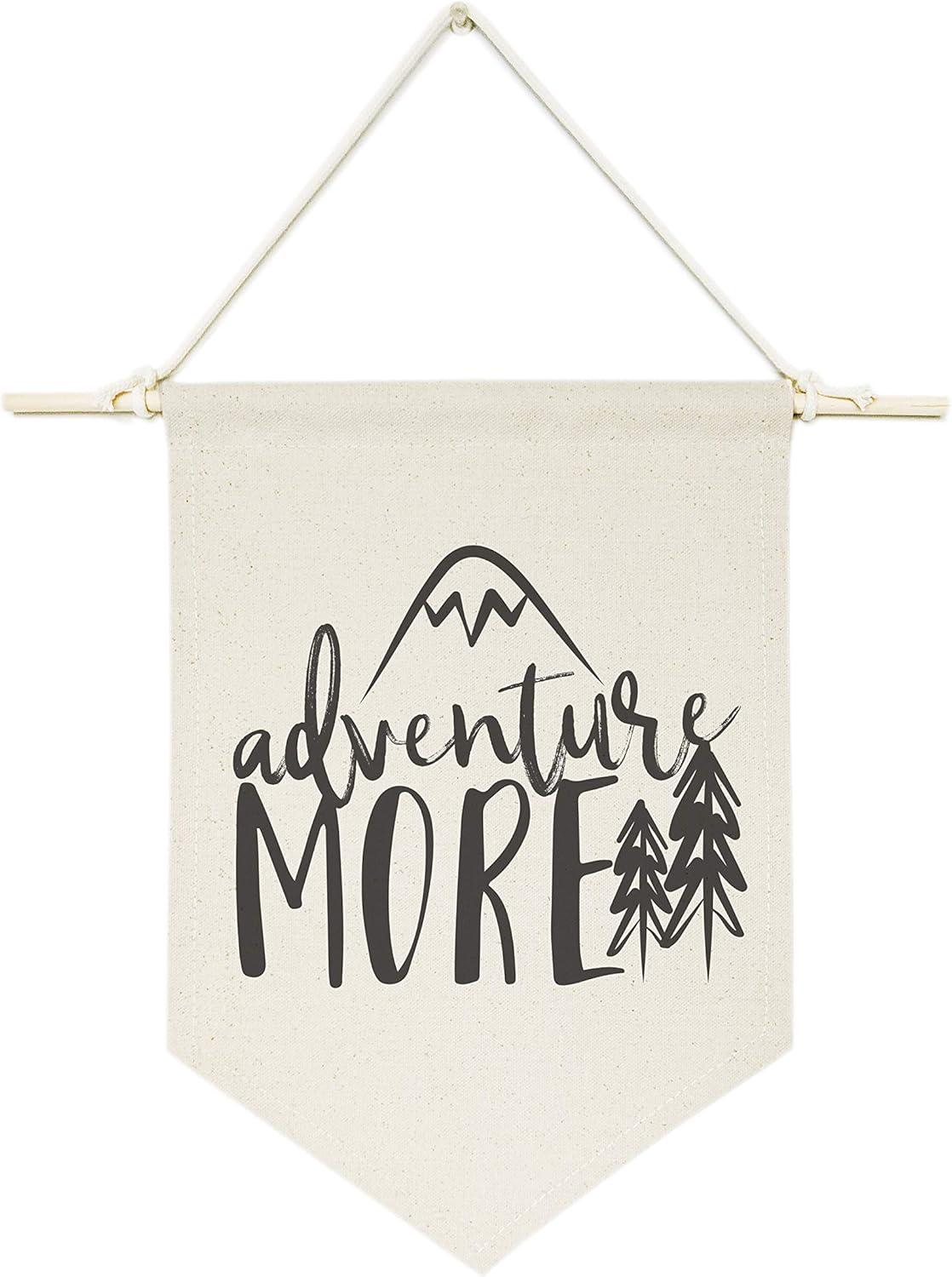 Adventure More Cotton Canvas Nursery Wall Hanging Banner