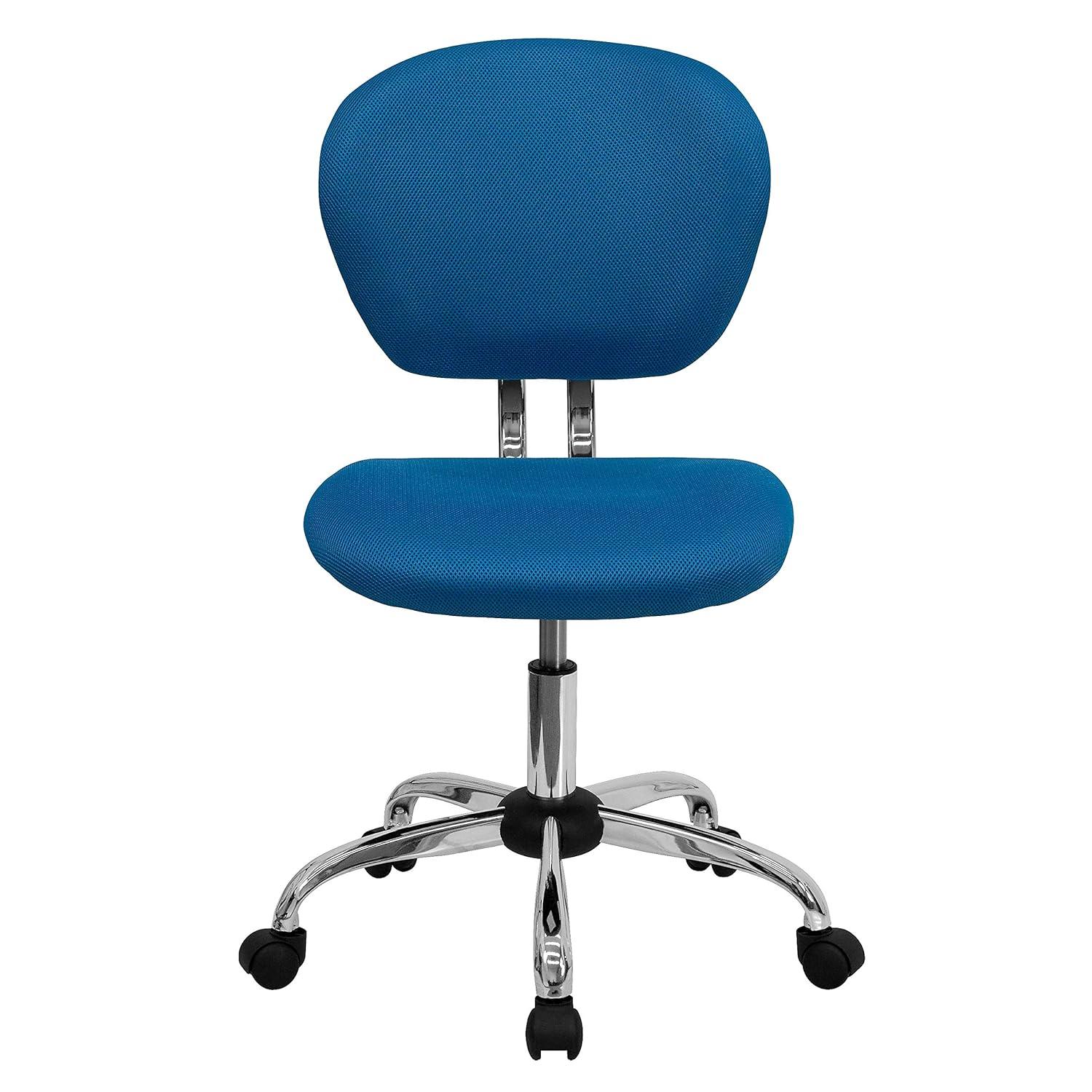 Flash Furniture Beverly Turquoise Contemporary Adjustable Height Swivel Mesh Task Chair