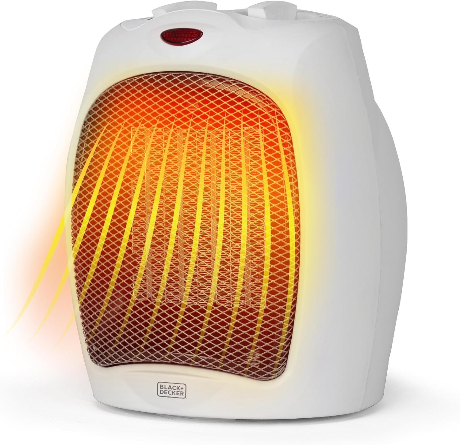 BLACK+DECKER Personal 1500 Watt Electric Fan Compact Heater with Manual Control