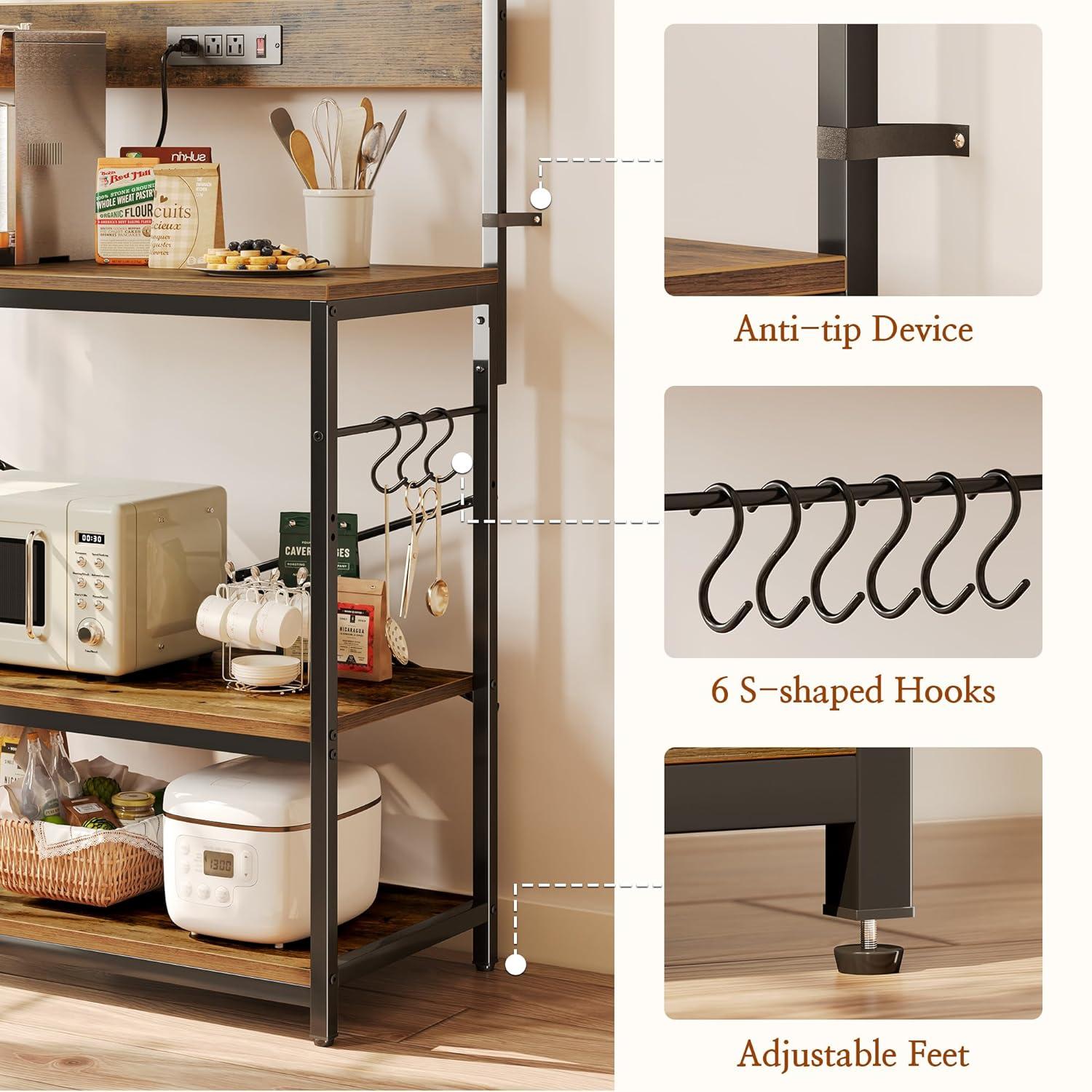 Quintano 31.5'' Baker's Rack with Microwave Compatibility