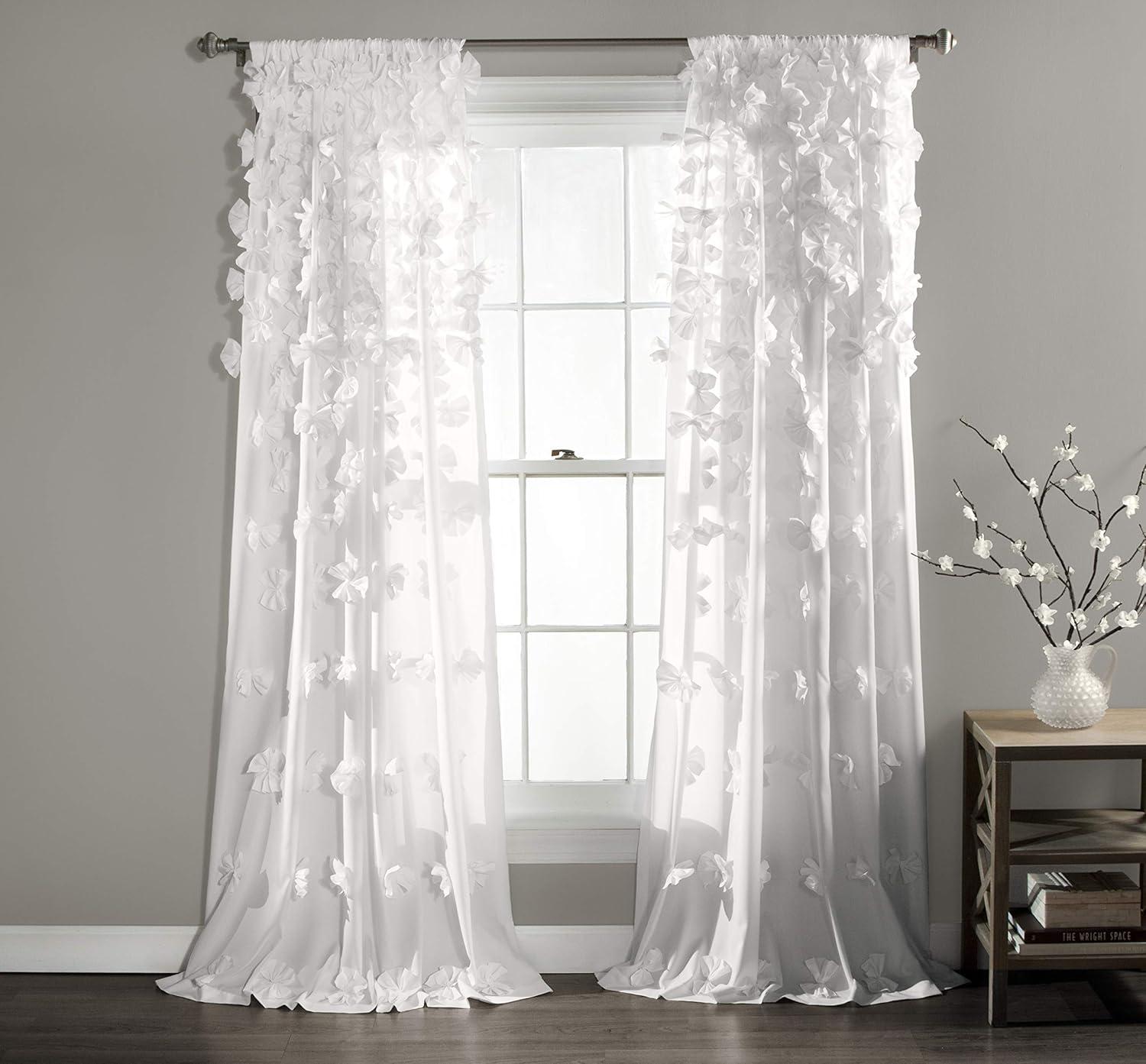 Riley Polyester Semi Sheer Curtain Panel