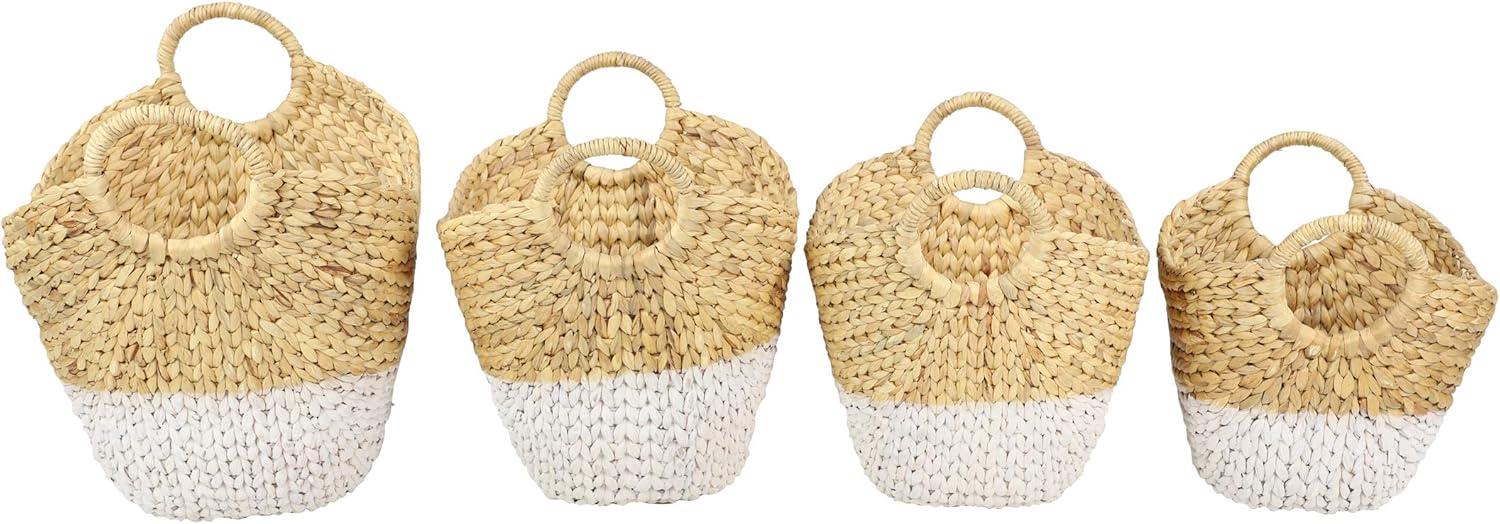 Dip-Dyed 4 Piece Wicker Basket Set