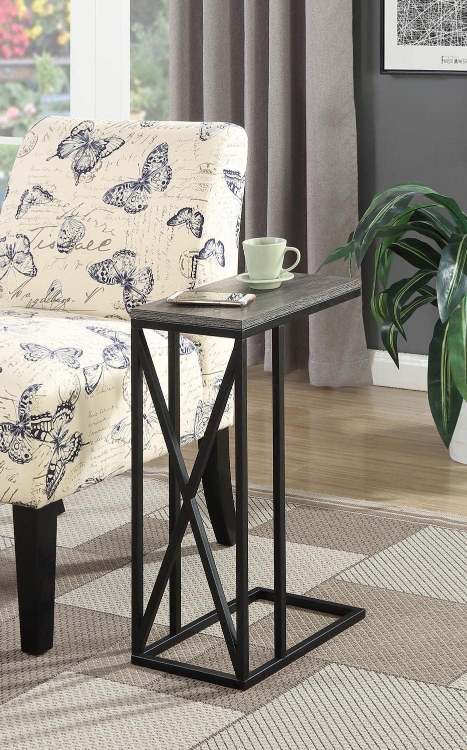 Convenience Concepts Tucson C End Table, Weathered Gray/Black