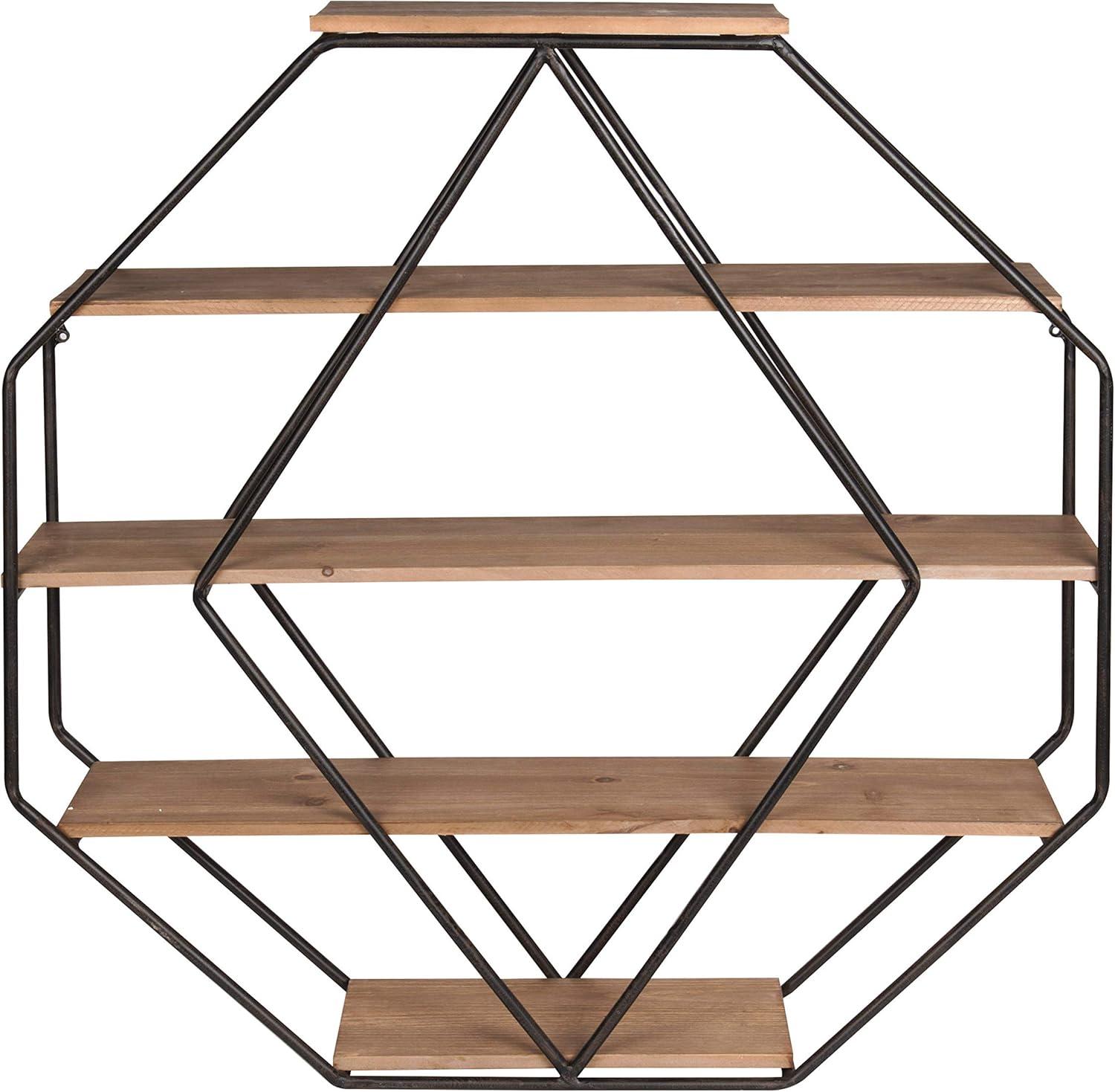 Wall Shelf Octagon Shaped - Kate & Laurel All Things Decor