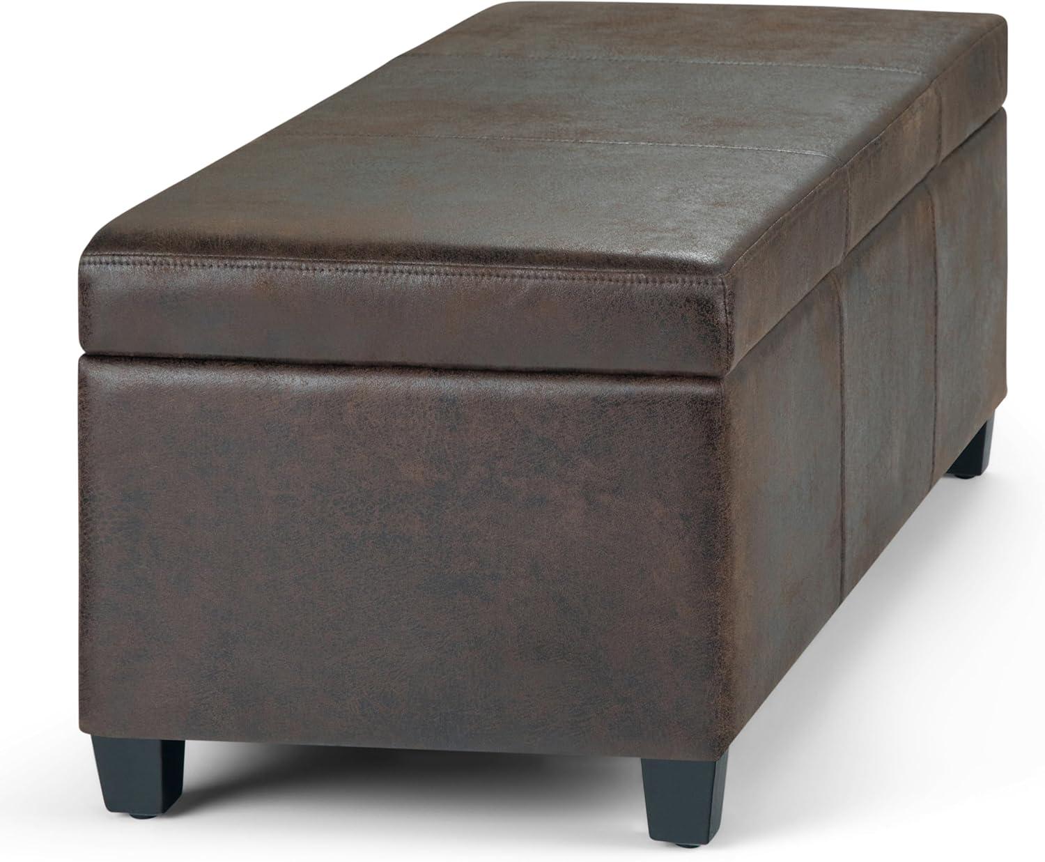 Avalon Faux Leather Ottoman