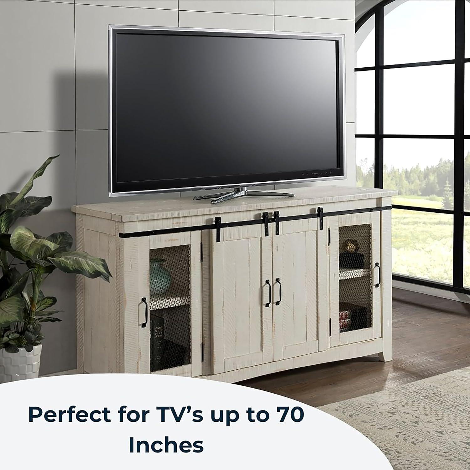 Chesapeake Solid Wood TV Stand Natural Brown Finish - Martin Svensson Home