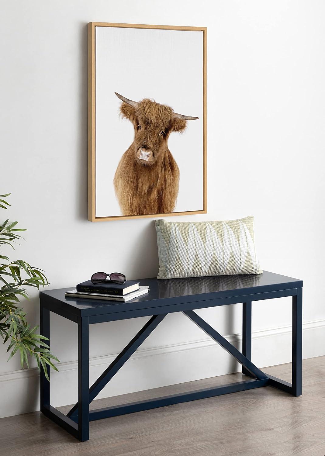 23" x 33" Sylvie Animal Studio Highland Framed Canvas by Amy Peterson Natural - Kate & Laurel All Things Decor