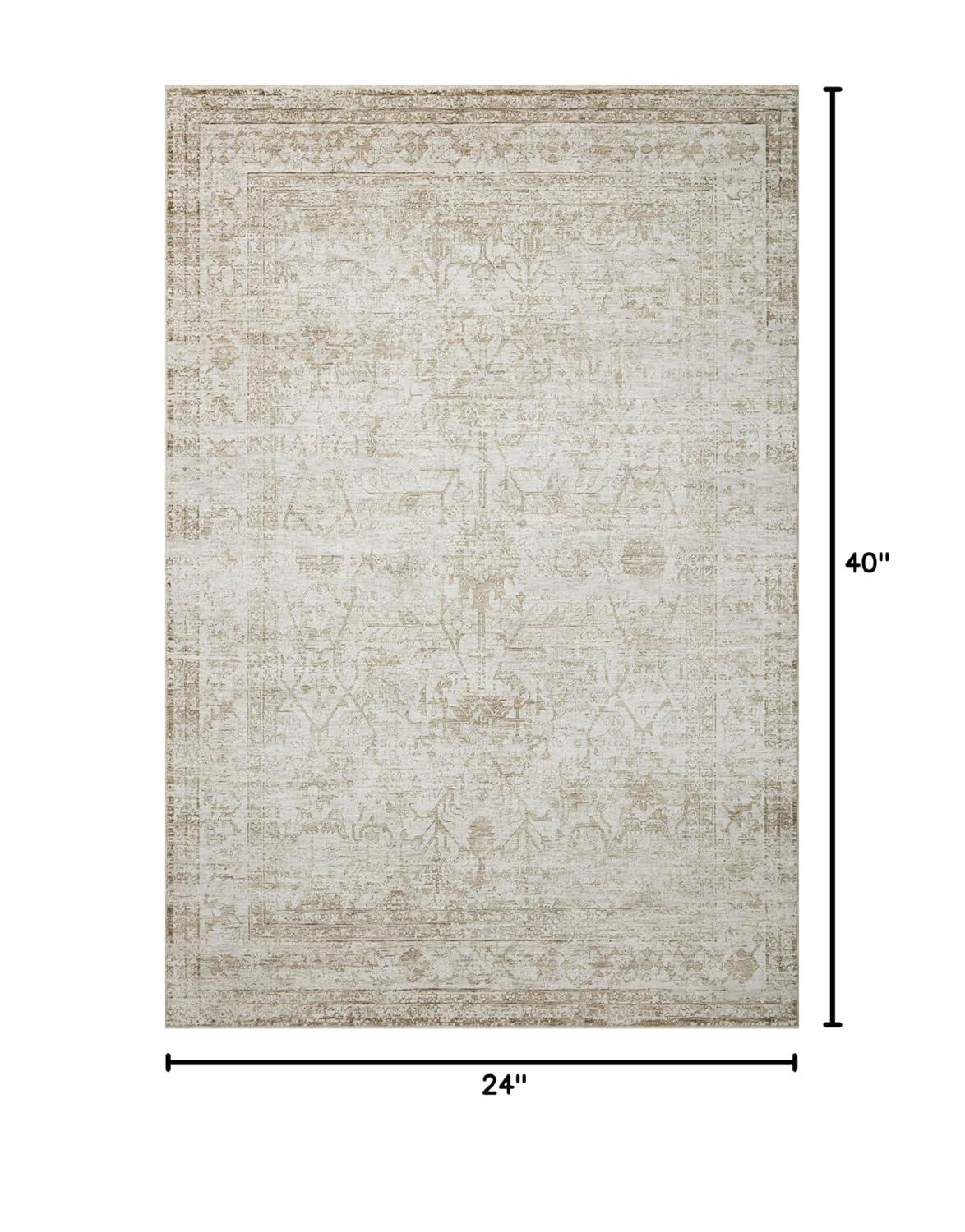 Honora Rug by Amber Lewis x Loloi - Ivory and Natural / 2' x 3'4"