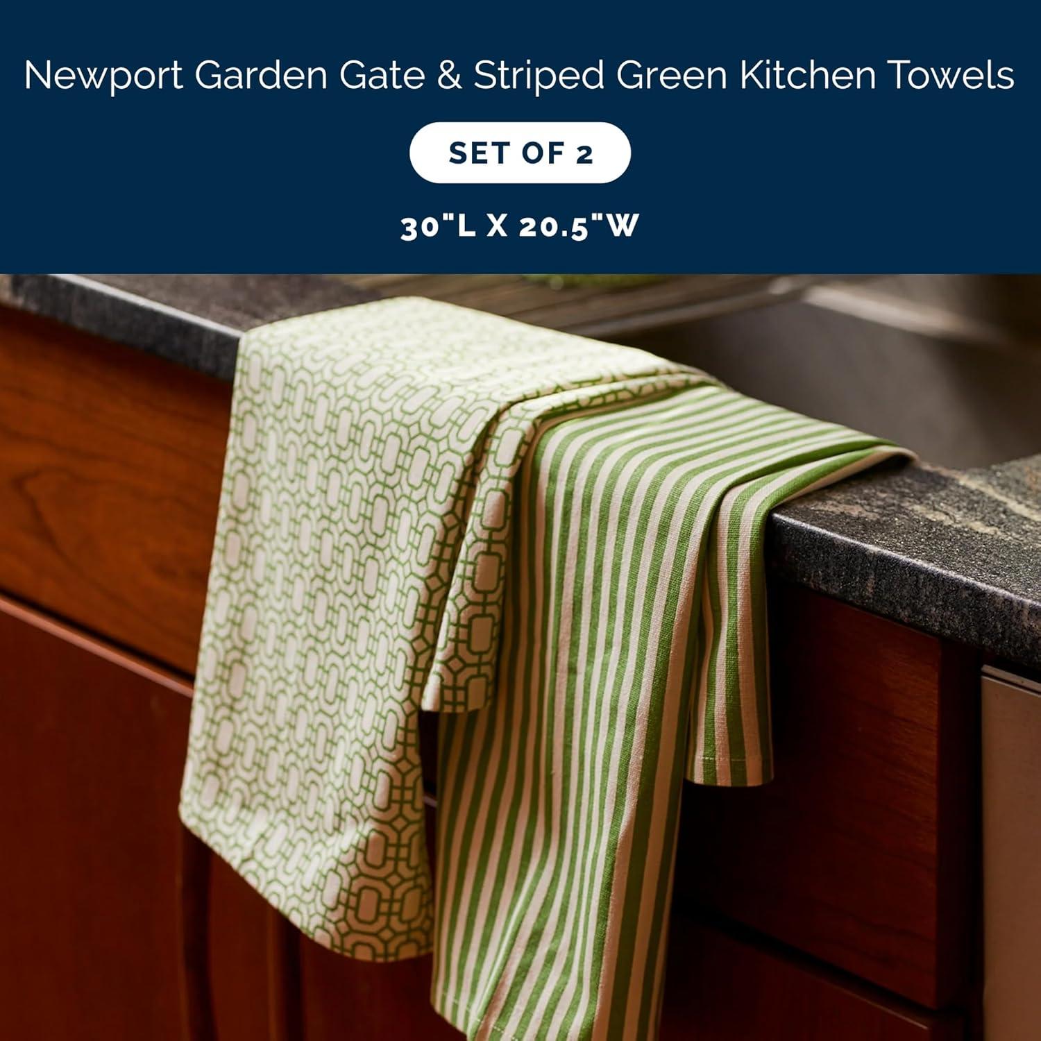 Caskata Newport Stripe Tea Towel Kitchen Towel (Set of 2)