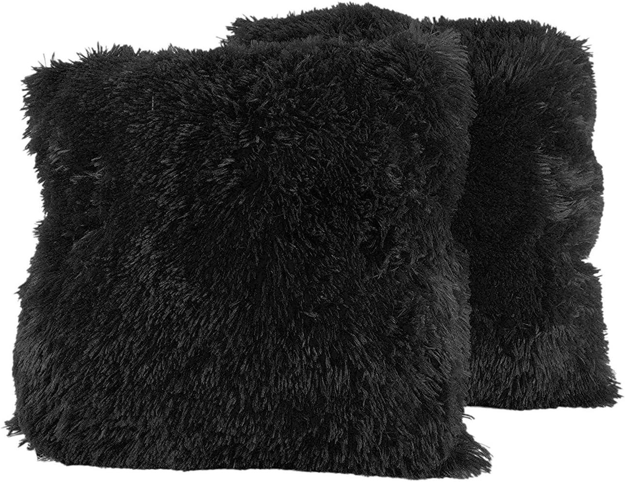Faux Fur Reversible Throw Pillow (Set of 2)