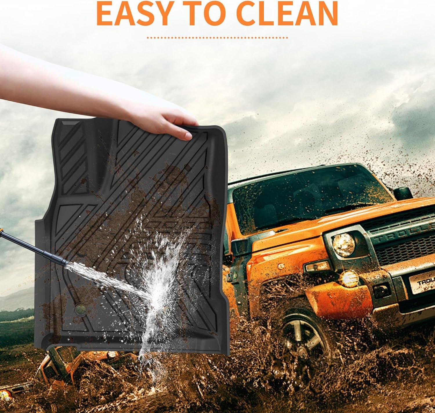 Rough Country Flex-Fit Floor Mats for 2016-2023 Toyota Tacoma - FF-71216