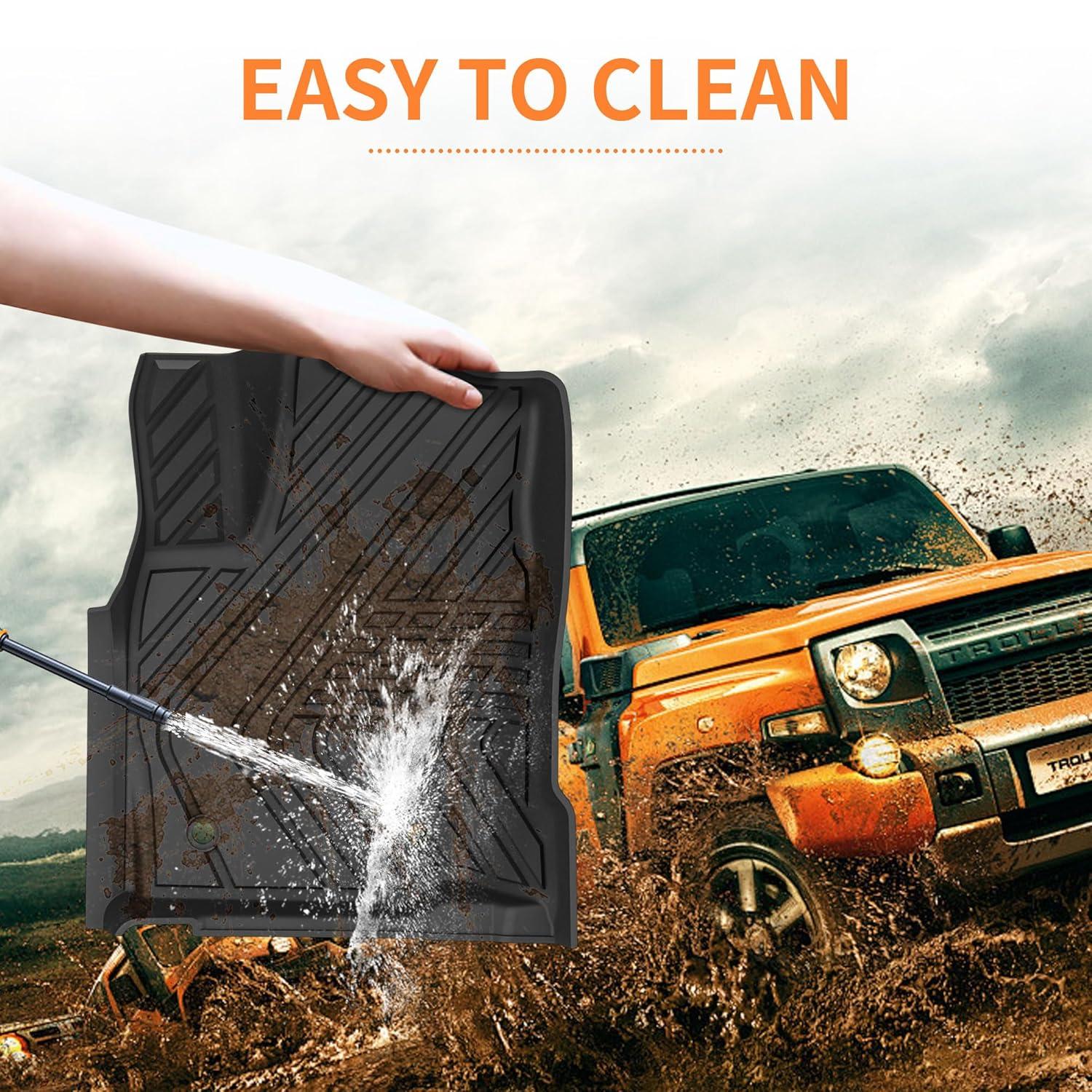 Rough Country Flex-Fit Floor Mats for 2016-2023 Toyota Tacoma - FF-71216