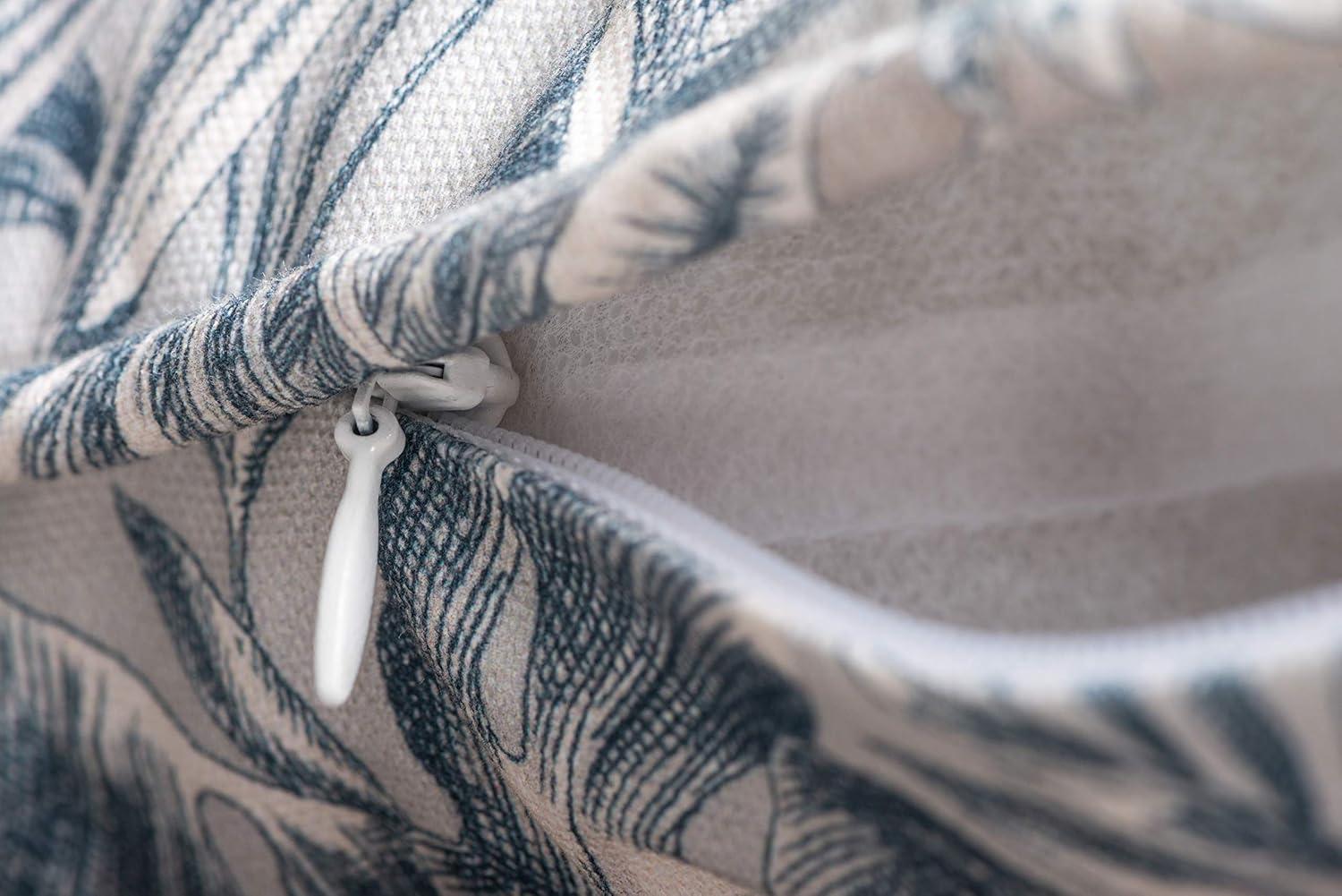 Maison d' Hermine Decorative Pillow Covers 20x20 Inch Square 100% Cotton Throw Pillow Covers with Invisible Zipper Cushion Case for Living Room Couch, Chair, Sofas, Bedroom, Home (Savana Jouy - Blue)