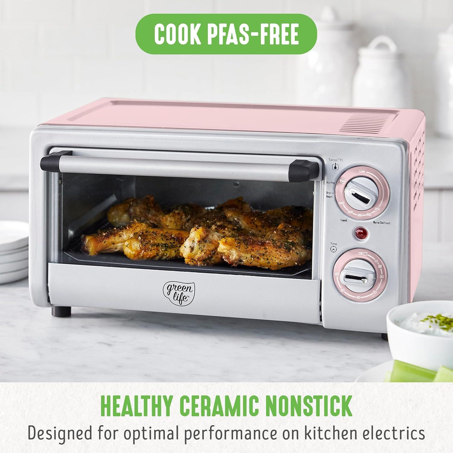 GreenLife Air Fry Toaster Oven | Pink