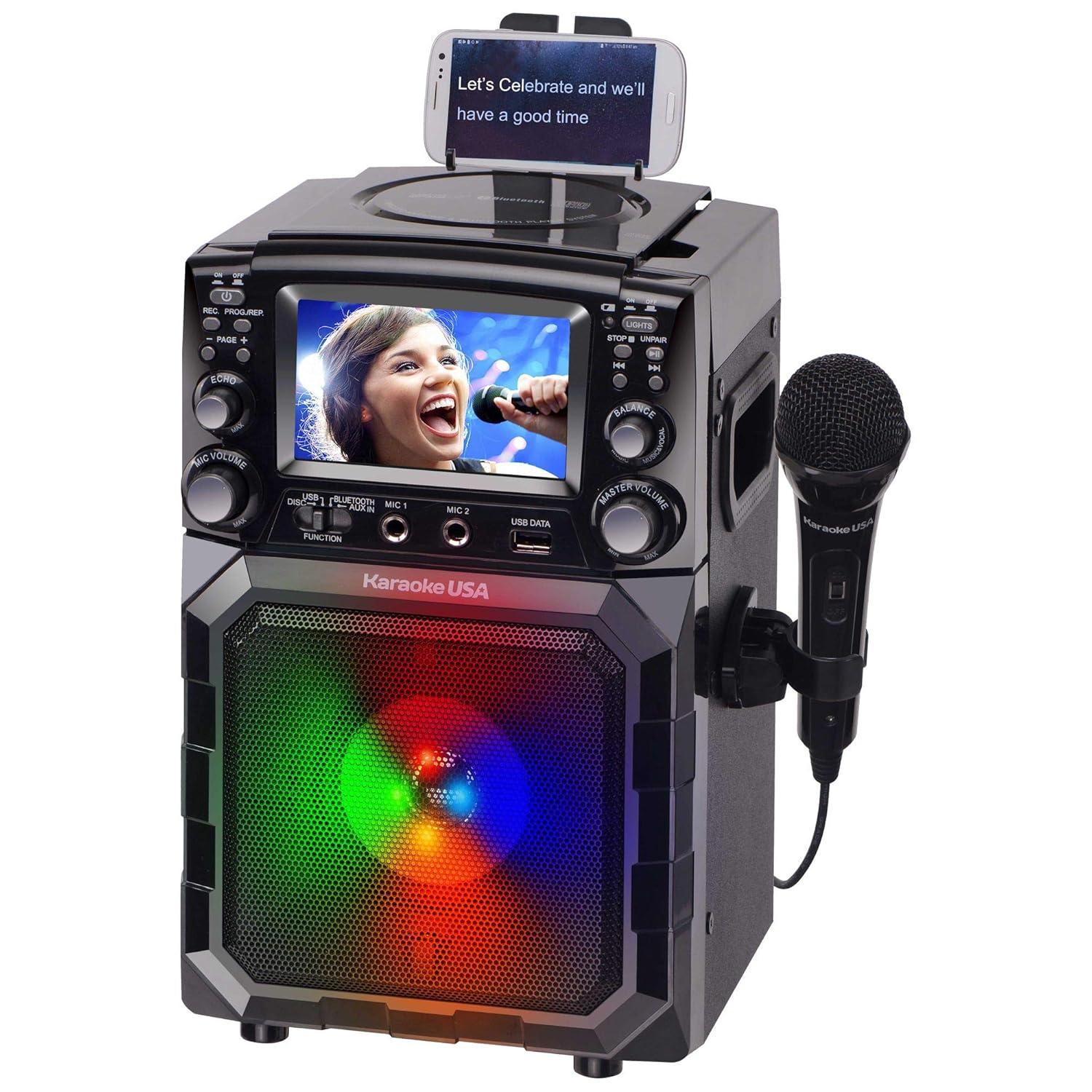 Karaoke USA Portable CDG/MP3 Karaoke Player (GQ450): Bluetooth, TFT-LCD Screen