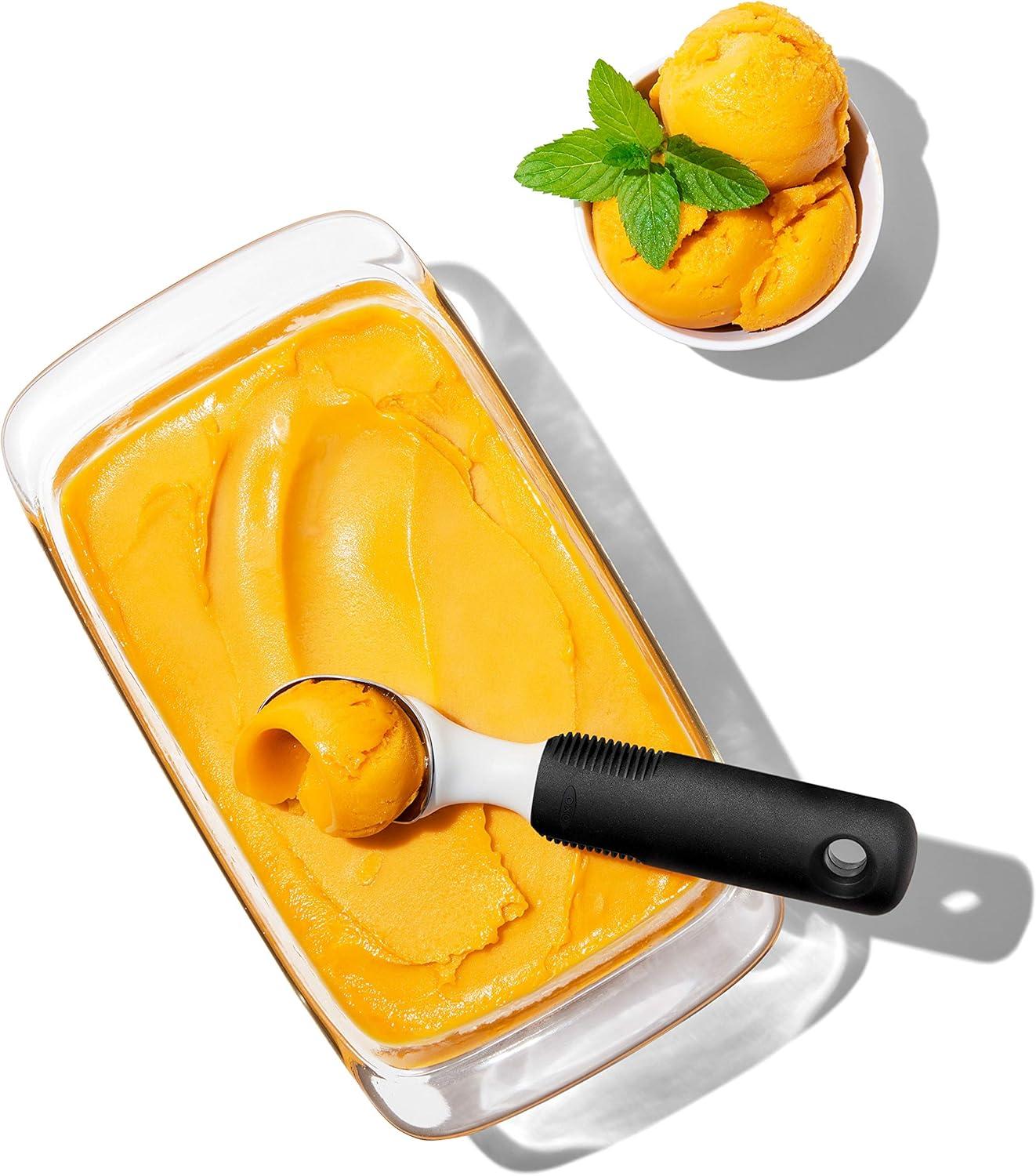 Stainless Steel Ice Cream Scoop with Non-slip Grip