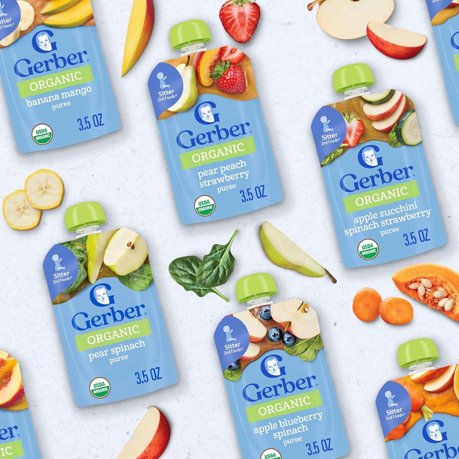 Gerber Stage 2 Organic Baby Food Pouches - Fruit & Veggie Value Pack - 3.5oz/9pk