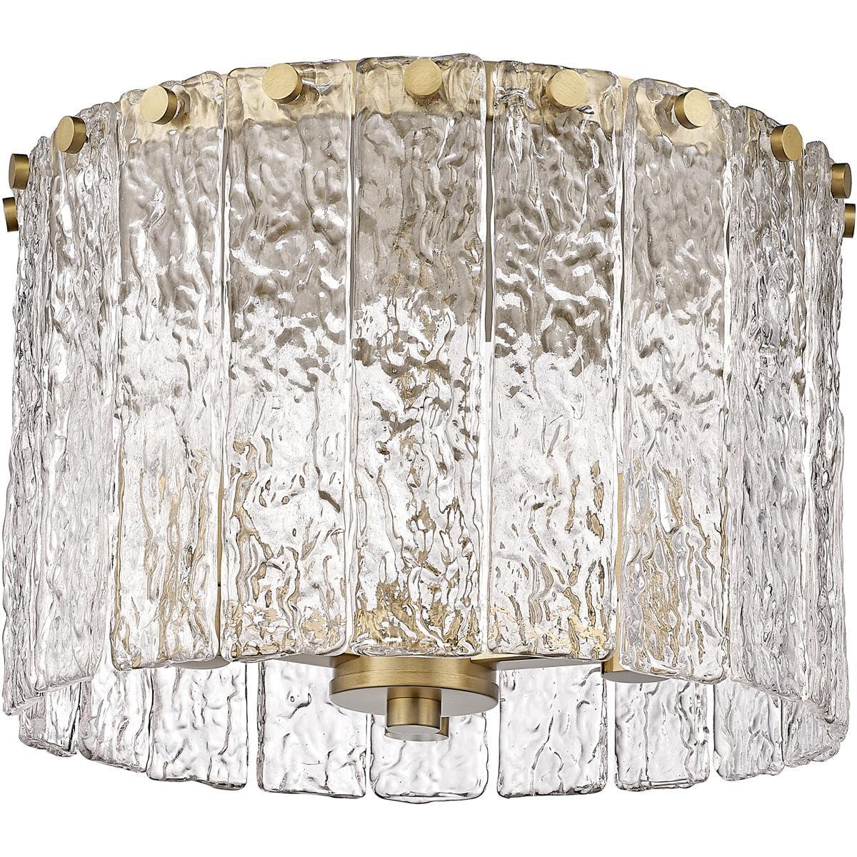 Z-Lite Glacier 3 - Light Flush Mount in  Modern Gold