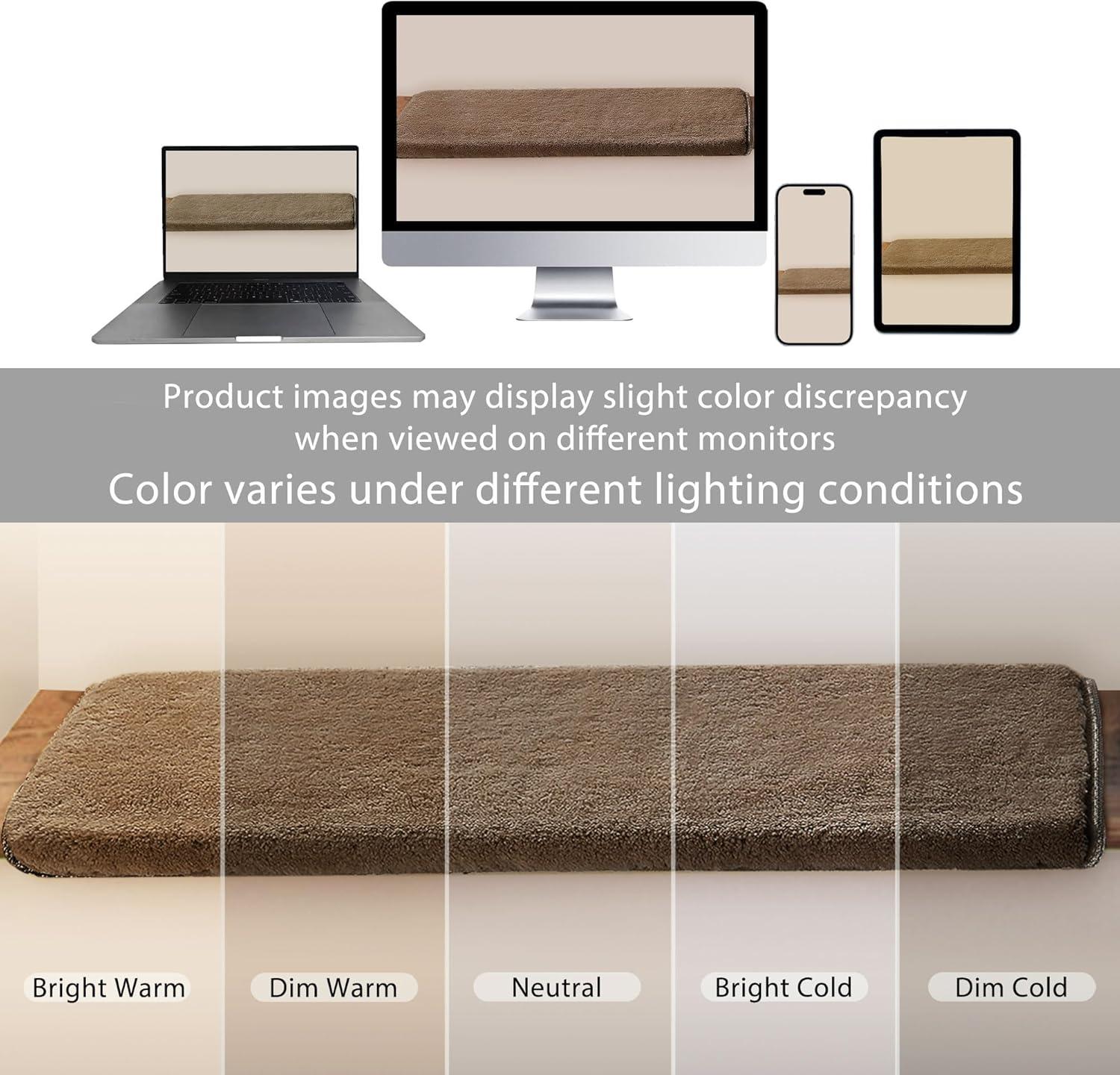 Soft Plush Brown 9.5 in. x 30 in. x 1.2 in. Bullnose Indoor Stair Tread Cover Tape Free Non-slip Carpet Set of 14