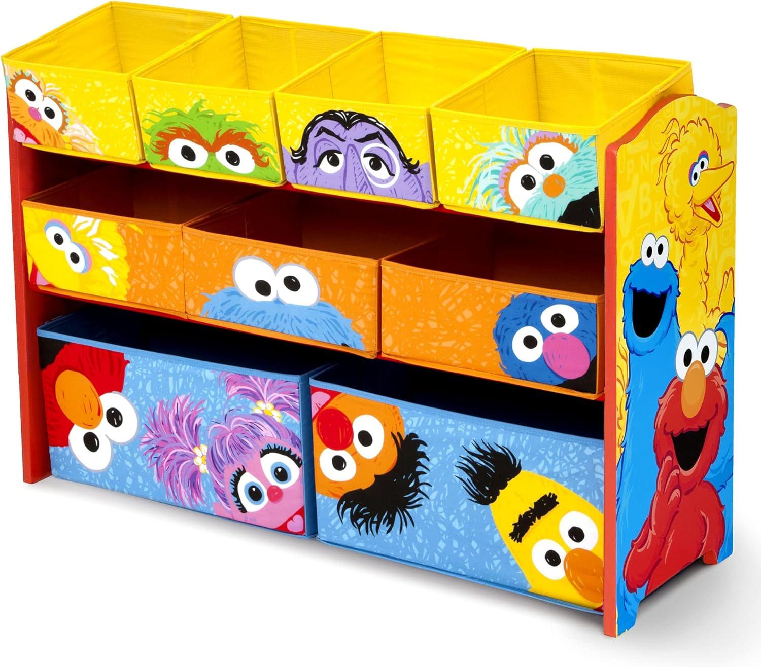 Delta Children Sesame Street Deluxe 9 Bin Design and Store Toy Organizer