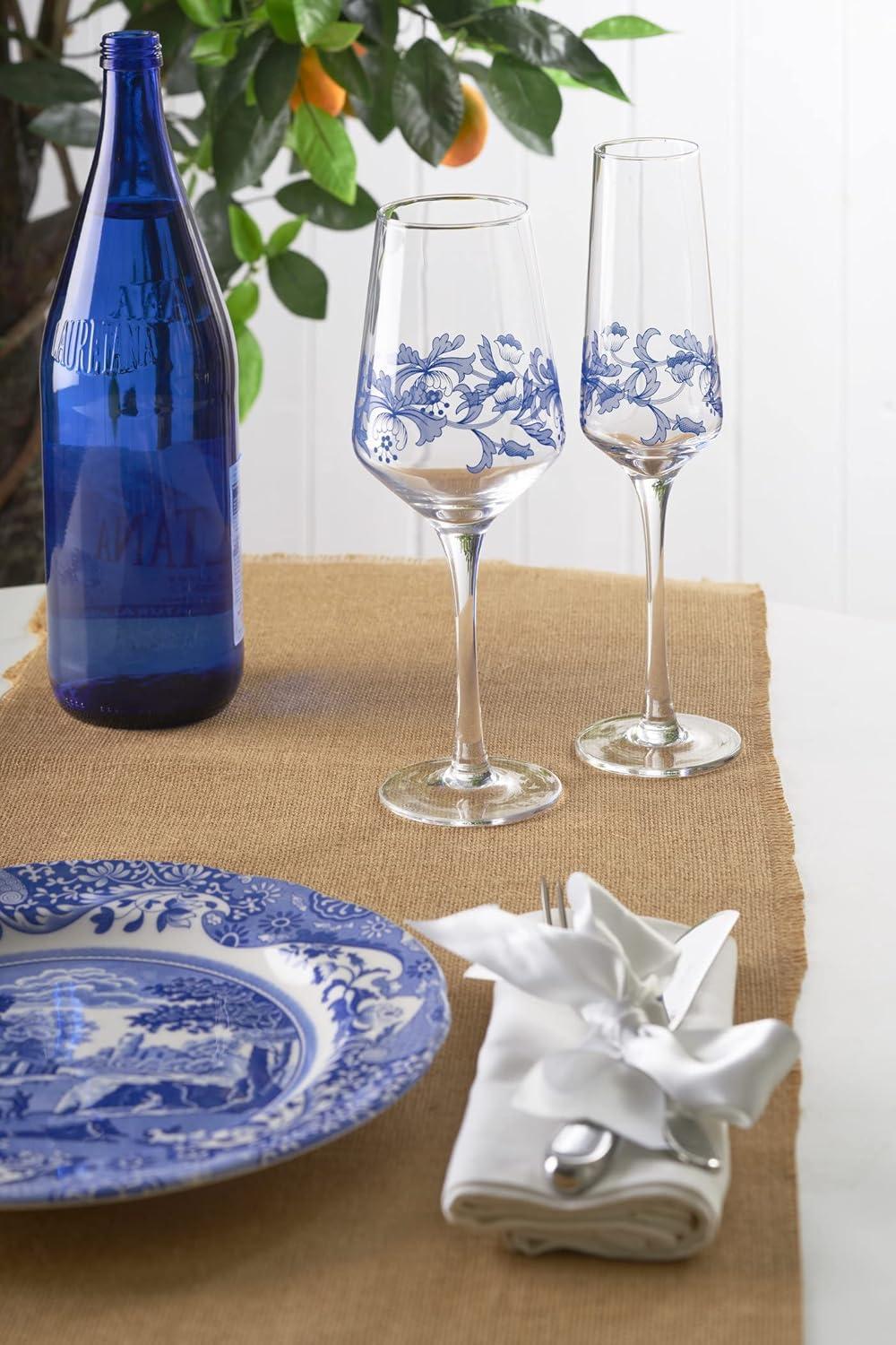 Spode Blue Italian Stemless Glasses 19 Oz