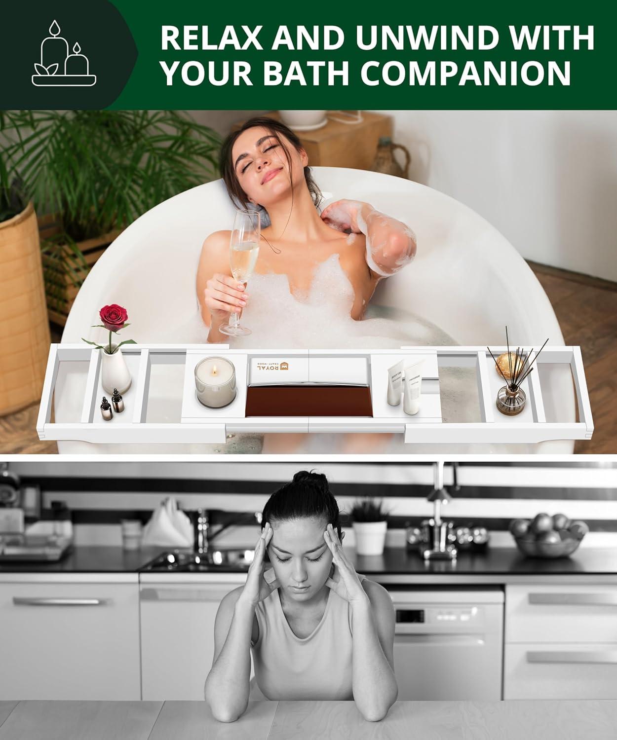 Royal Craft Wood Freestanding Bath Caddy