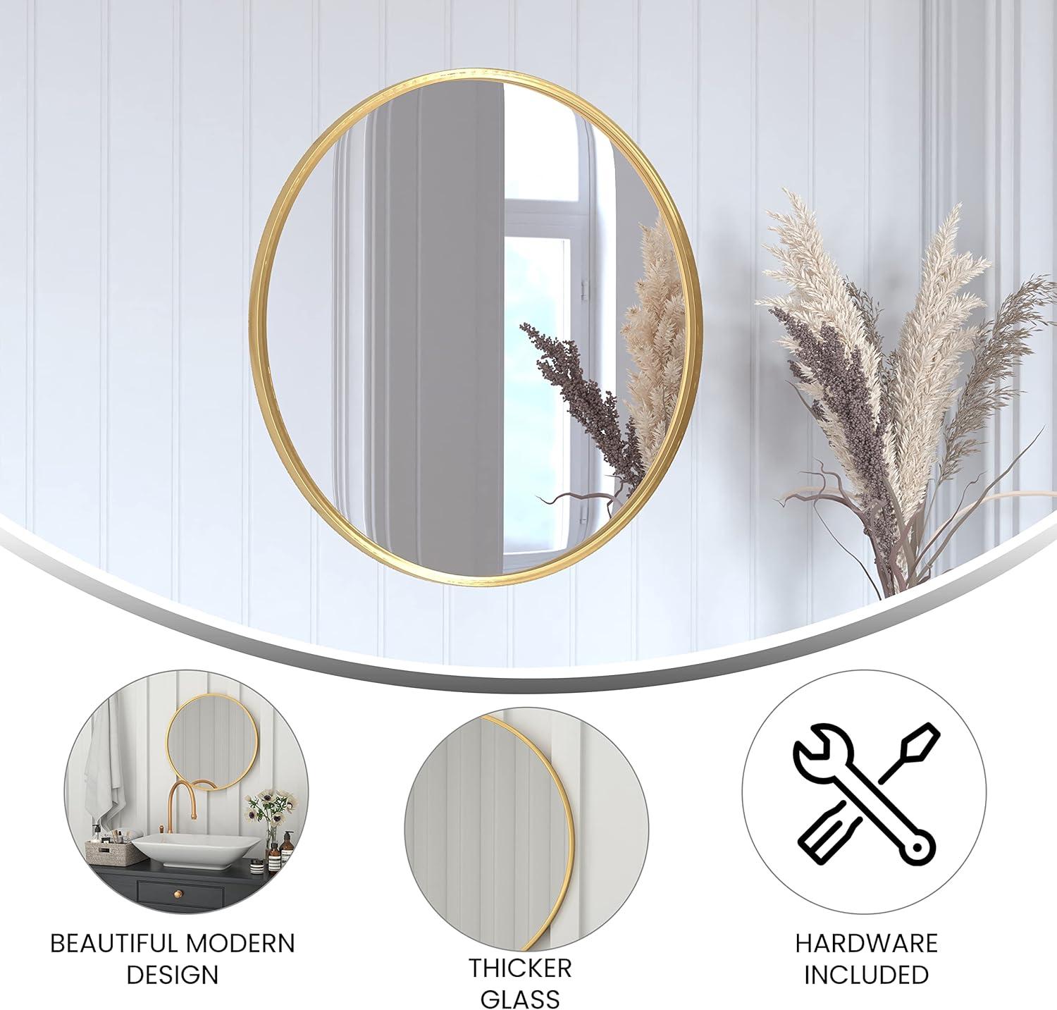 Taylor & Logan Metal Round Wall Mirror