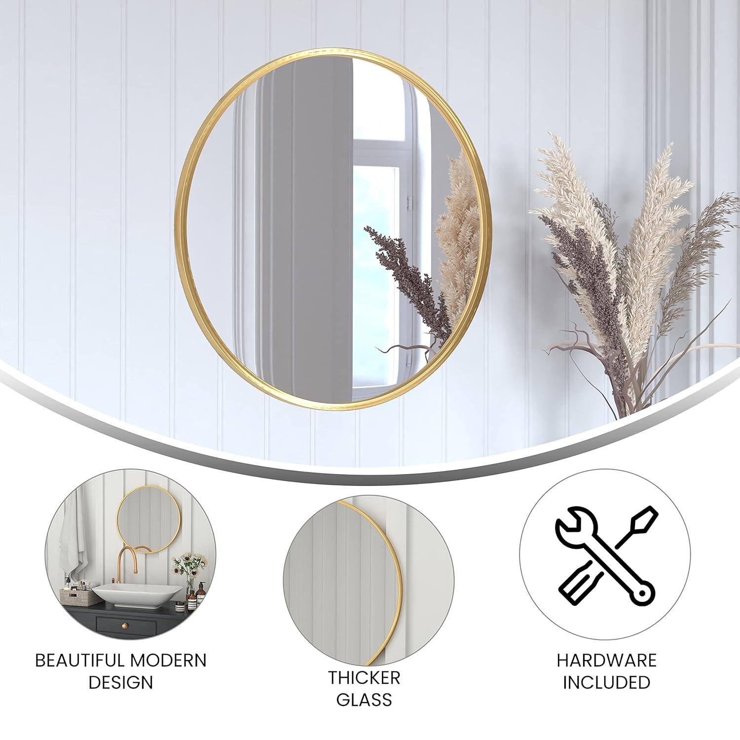 Taylor & Logan Metal Round Wall Mirror