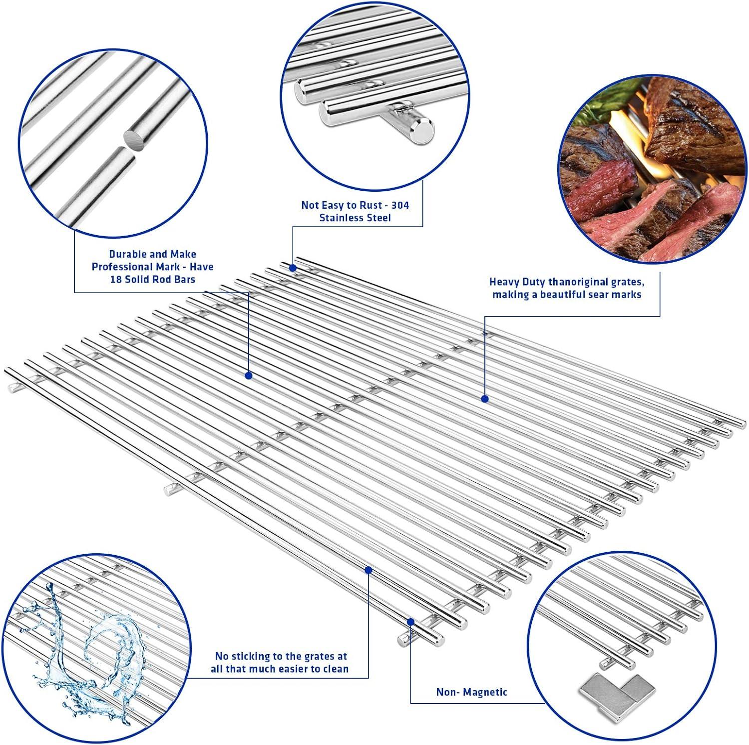 Stainless Steel Grill Grates for BBQ, 2 Pack