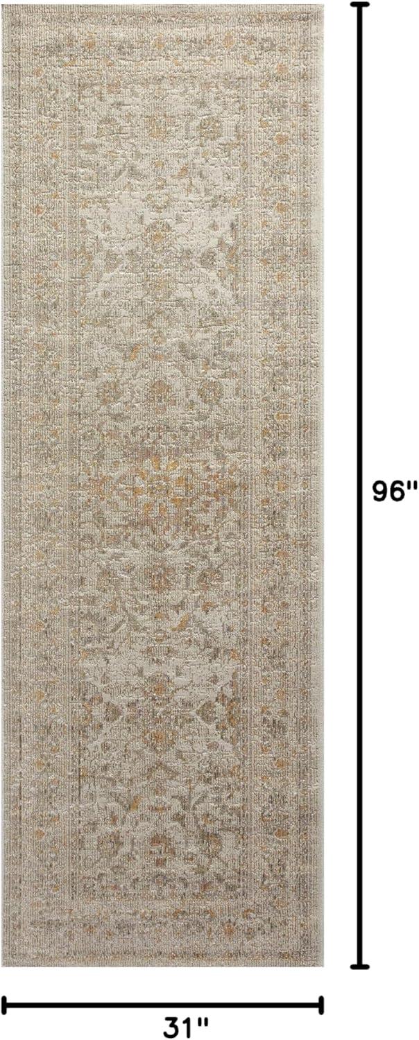 Chris Loves Julia x Loloi Rosemarie Floral Ivory/Natural/ Yellow Area Rug