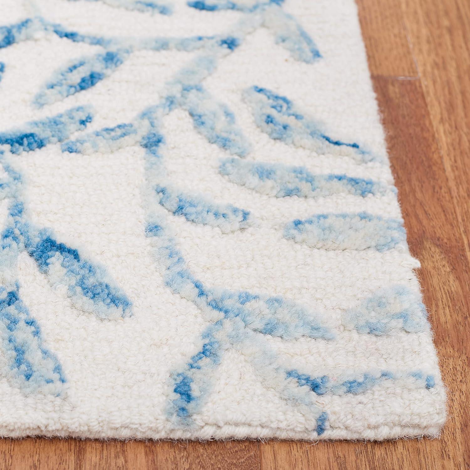 Jardin JAR734 Hand Tufted Area Rug - Ivory/Blue - 5'x8' - Safavieh.