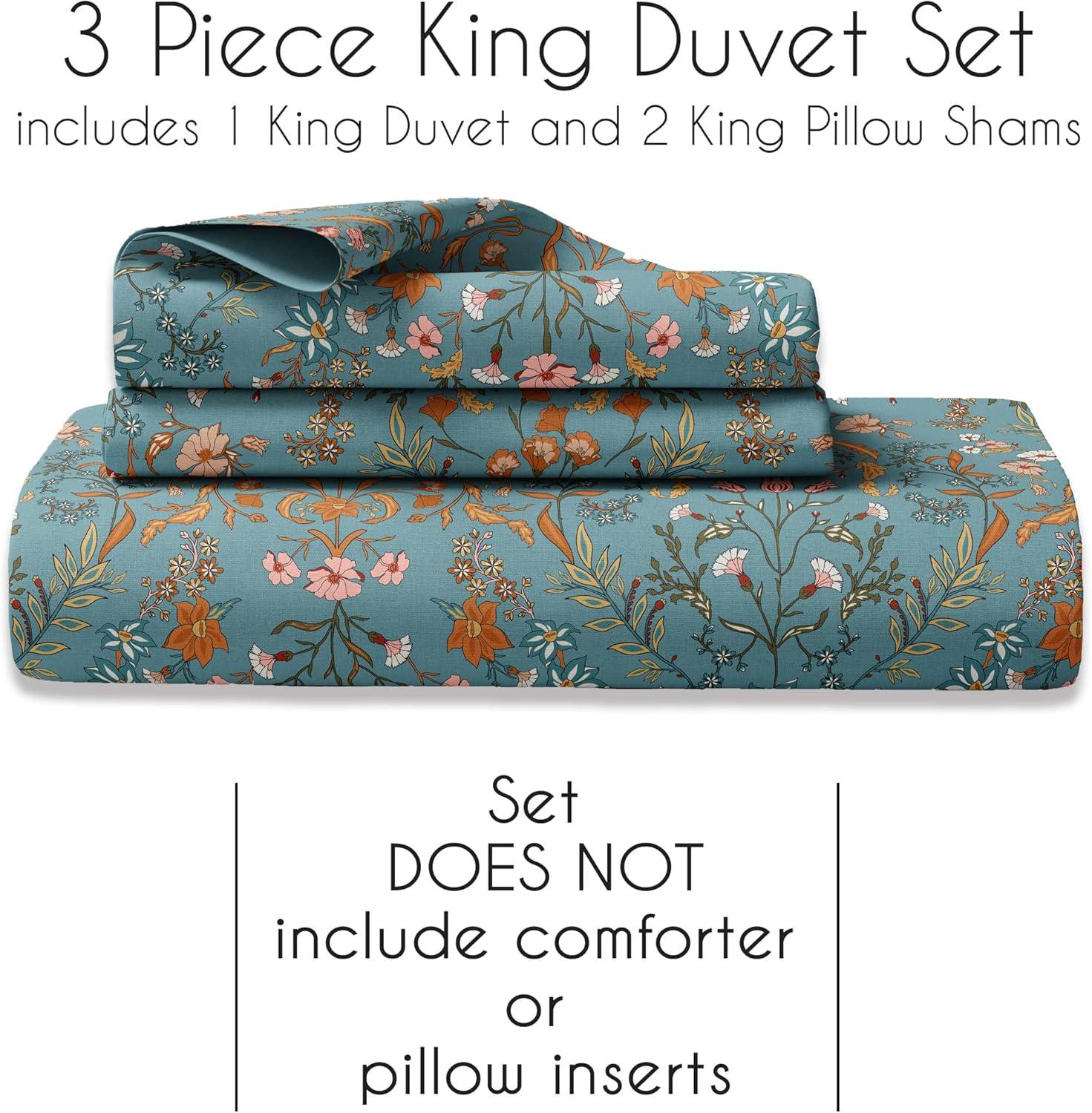 Twill Floral Duvet Cover Set