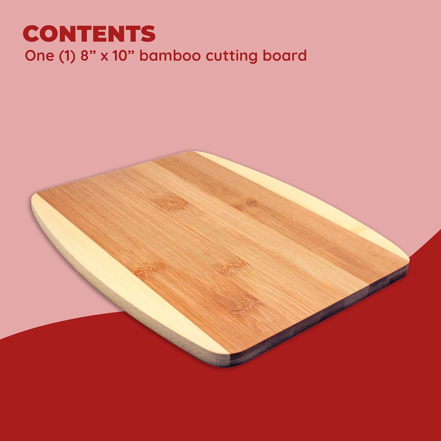 Bamboo Cutting Board, 8 x 10" Chopping Board: Great for Serving, Charcuterie, Eco-Friendly Wood Cutting Boards