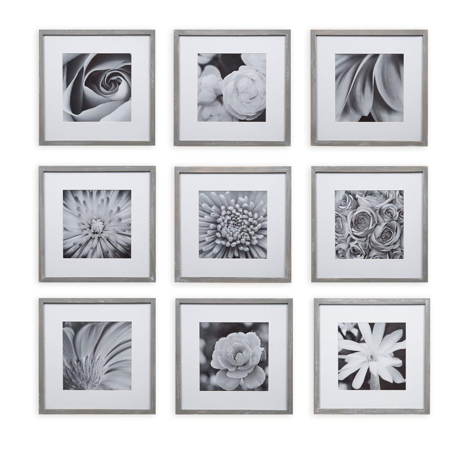 Gallery Perfect Gallery Perfect 12" x 12" Wall Mount Matted Picture Frame - (Set of 9)