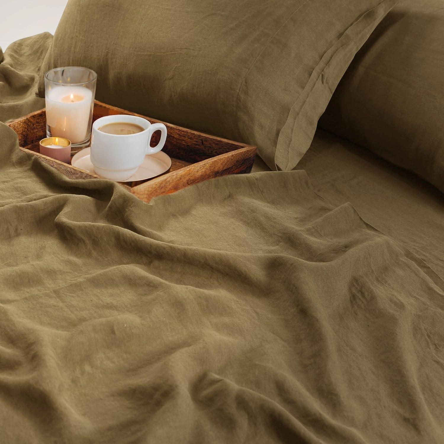 Earth Oak Garment Washed Linen Pillowcase Set