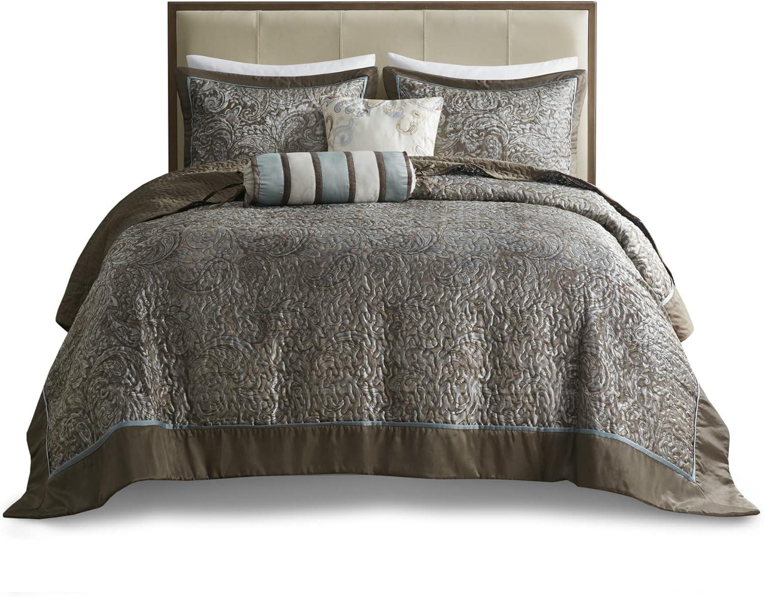 Madison Park 5pc Whitman Reversible Jacquard Bedspread Set