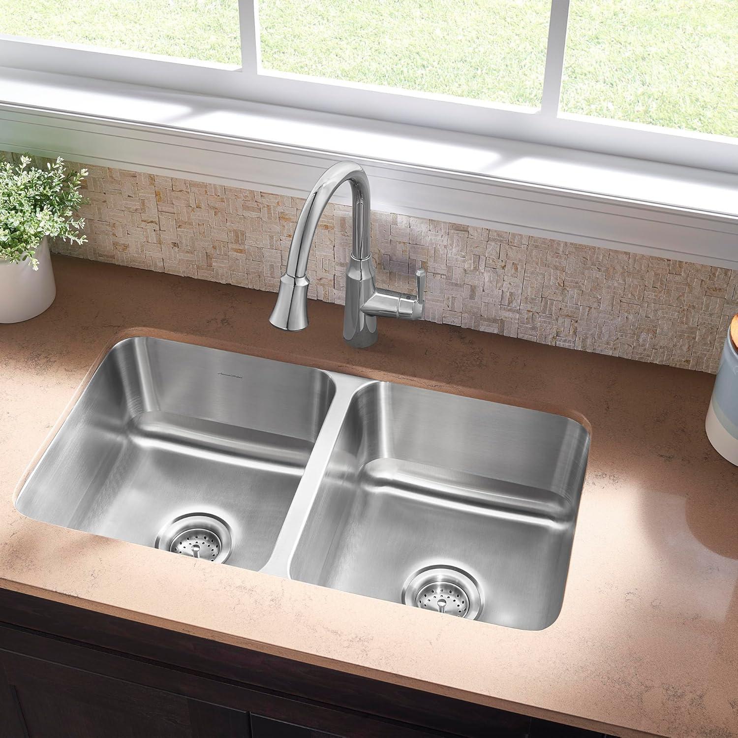 Danville 32x18 In Double-Bowl Undermount Residential Kitchen Sink