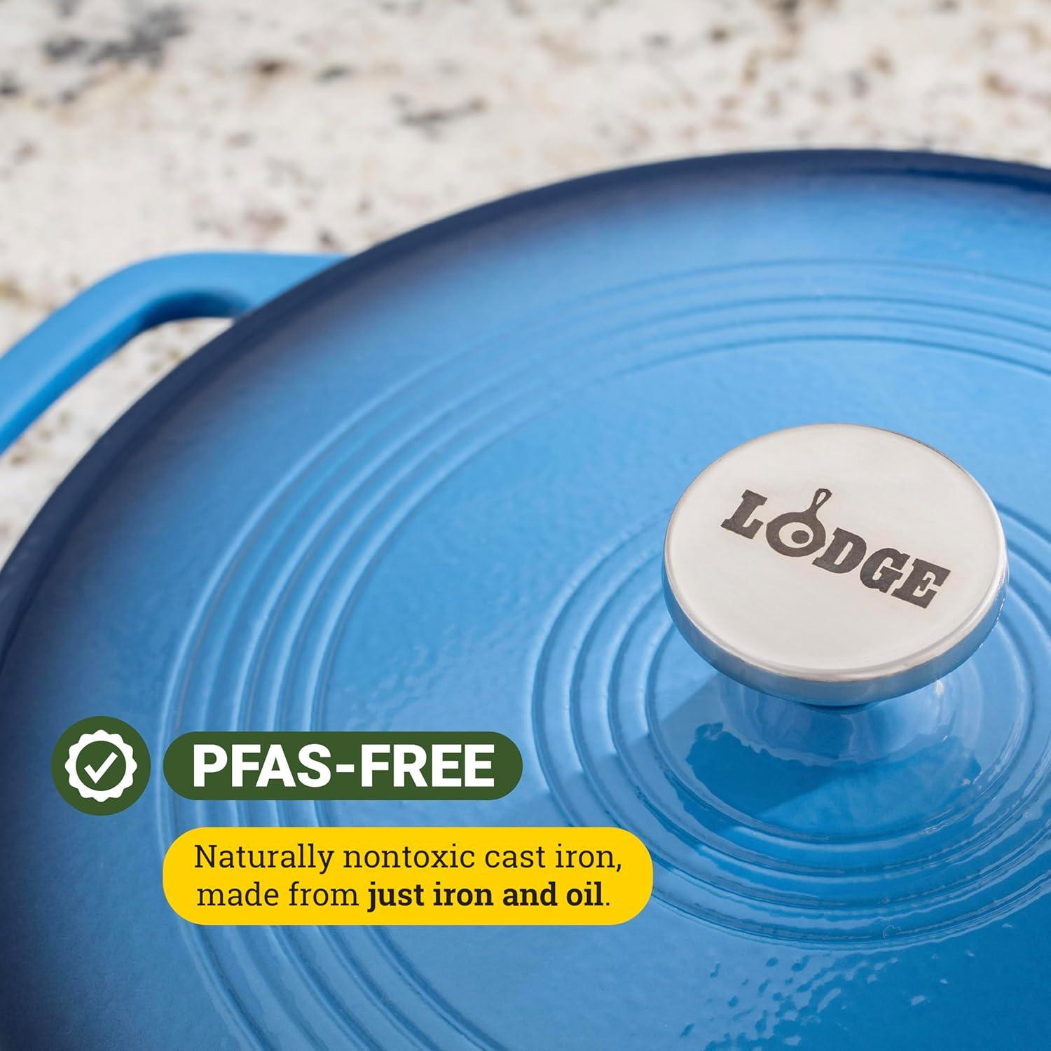 Lodge 3.6 Quart Enameled Cast Iron Casserole