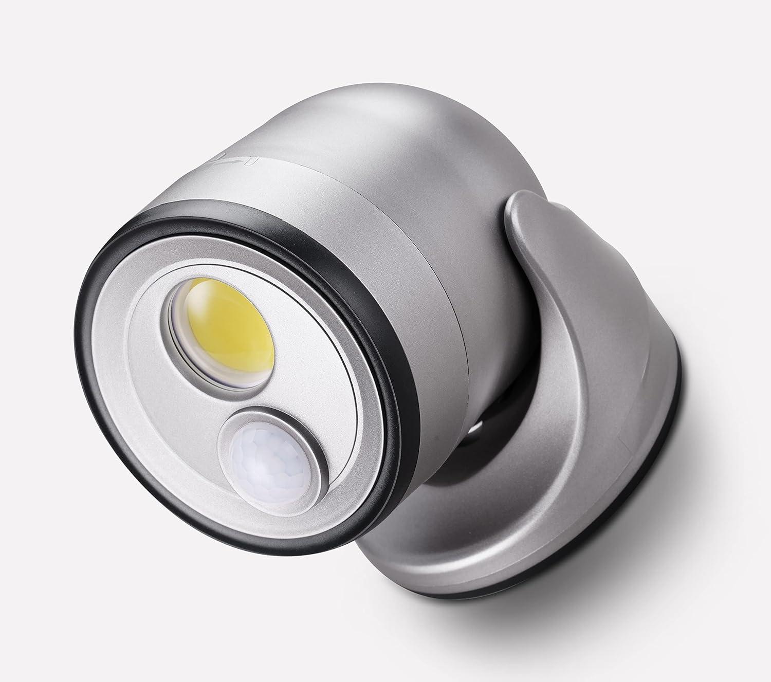 Sleek Gray 400 Lumens Battery-Operated COB LED Floodlight