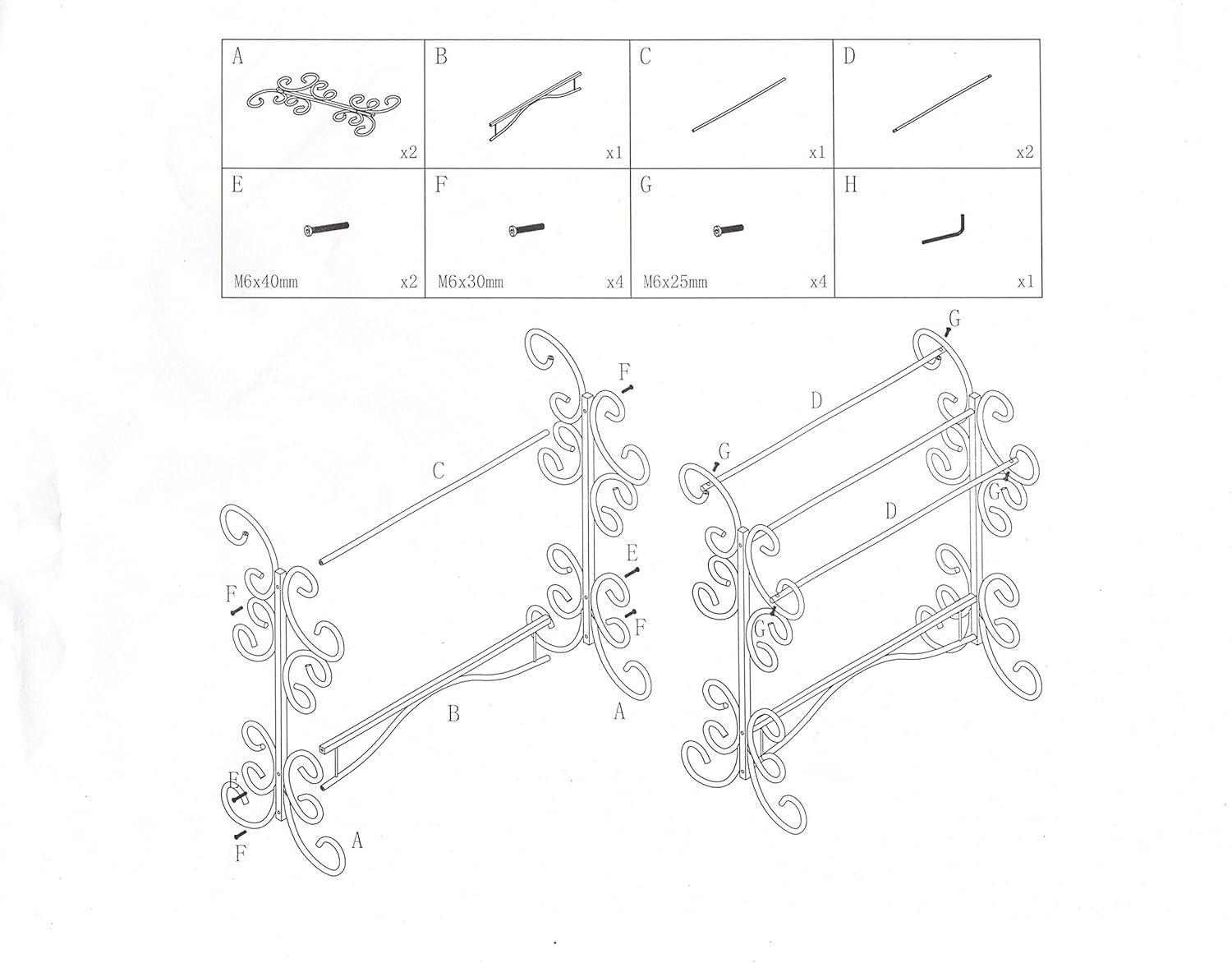 Metal Scroll Blanket Rack