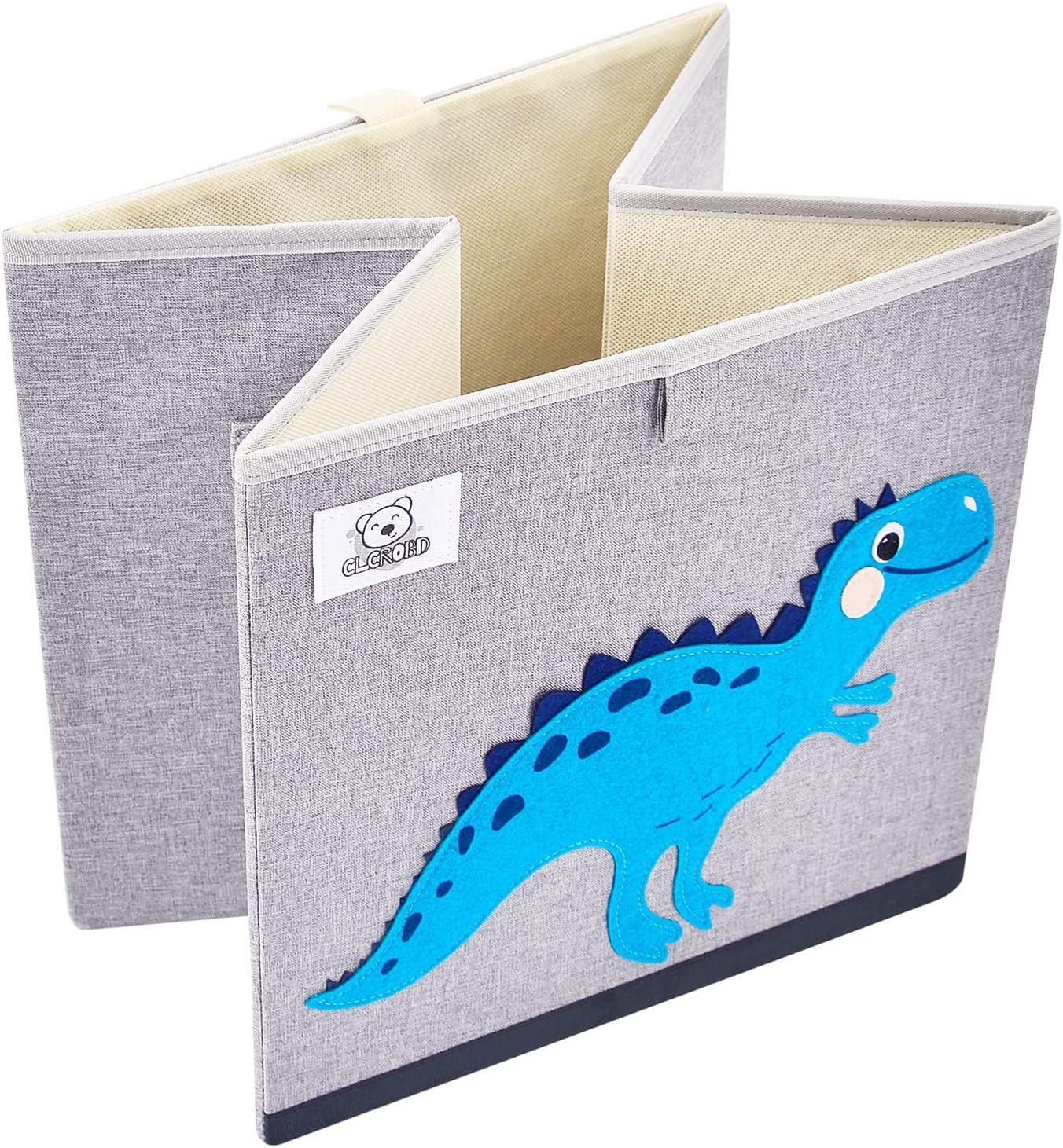 CLCROBD Foldable Animal Cube Storage Bins Fabric Toy Box/Chest/Organizer for Toddler/Kids Nursery, Playroom, 13 inch (Alpaca)