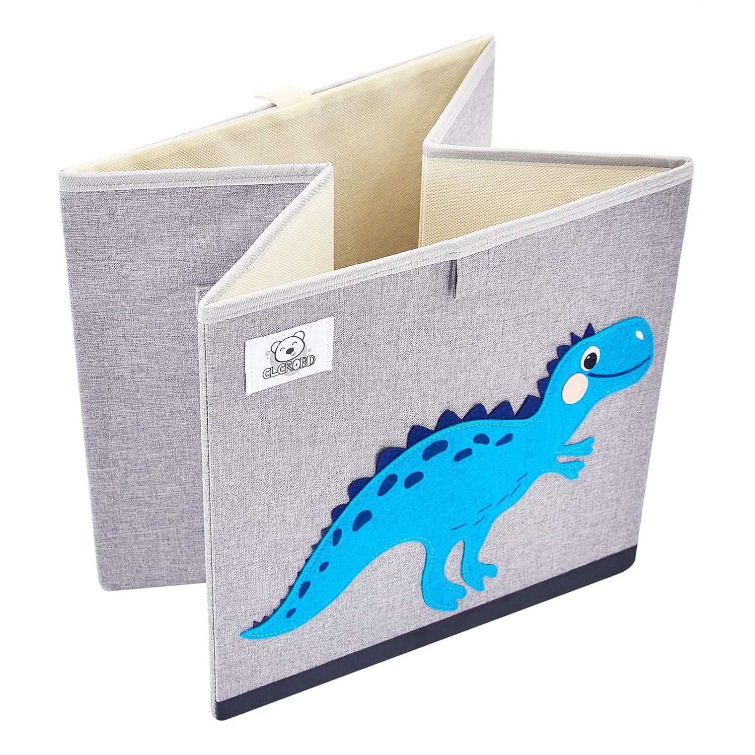 CLCROBD Foldable Animal Cube Storage Bins Fabric Toy Box/Chest/Organizer for Toddler/Kids Nursery, Playroom, 13 inch (Alpaca)