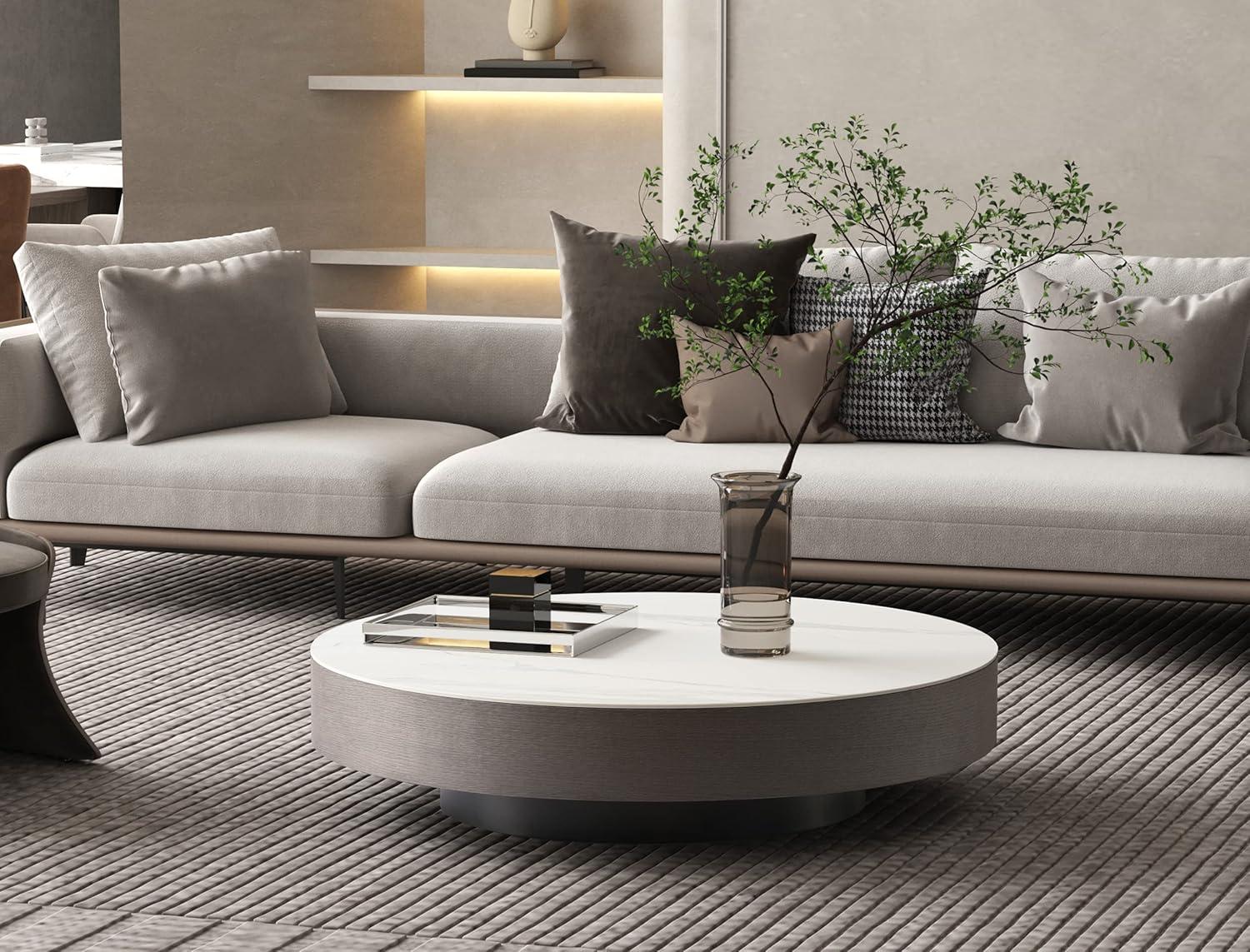 Whiteline Imports Pedestal Coffee Table