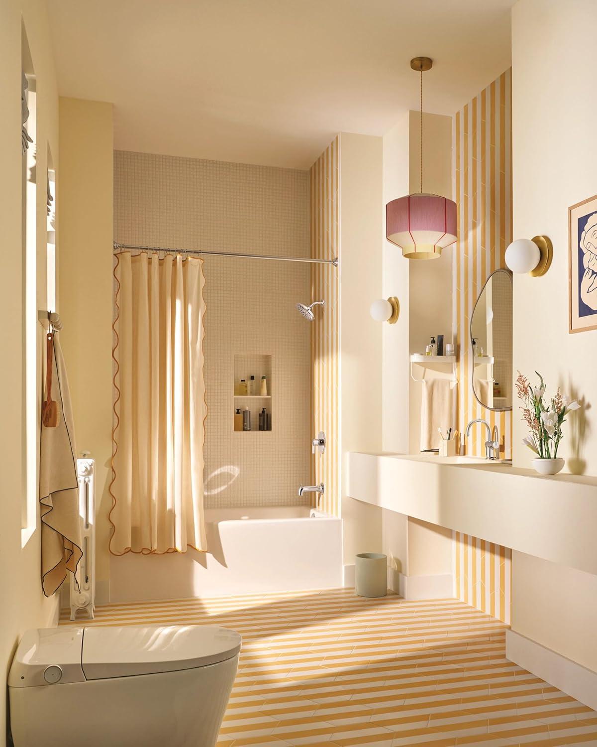 Cia Single Hole Bathroom Faucet, Modern One Handle Bathroom Sink Faucet with Drain Assembly