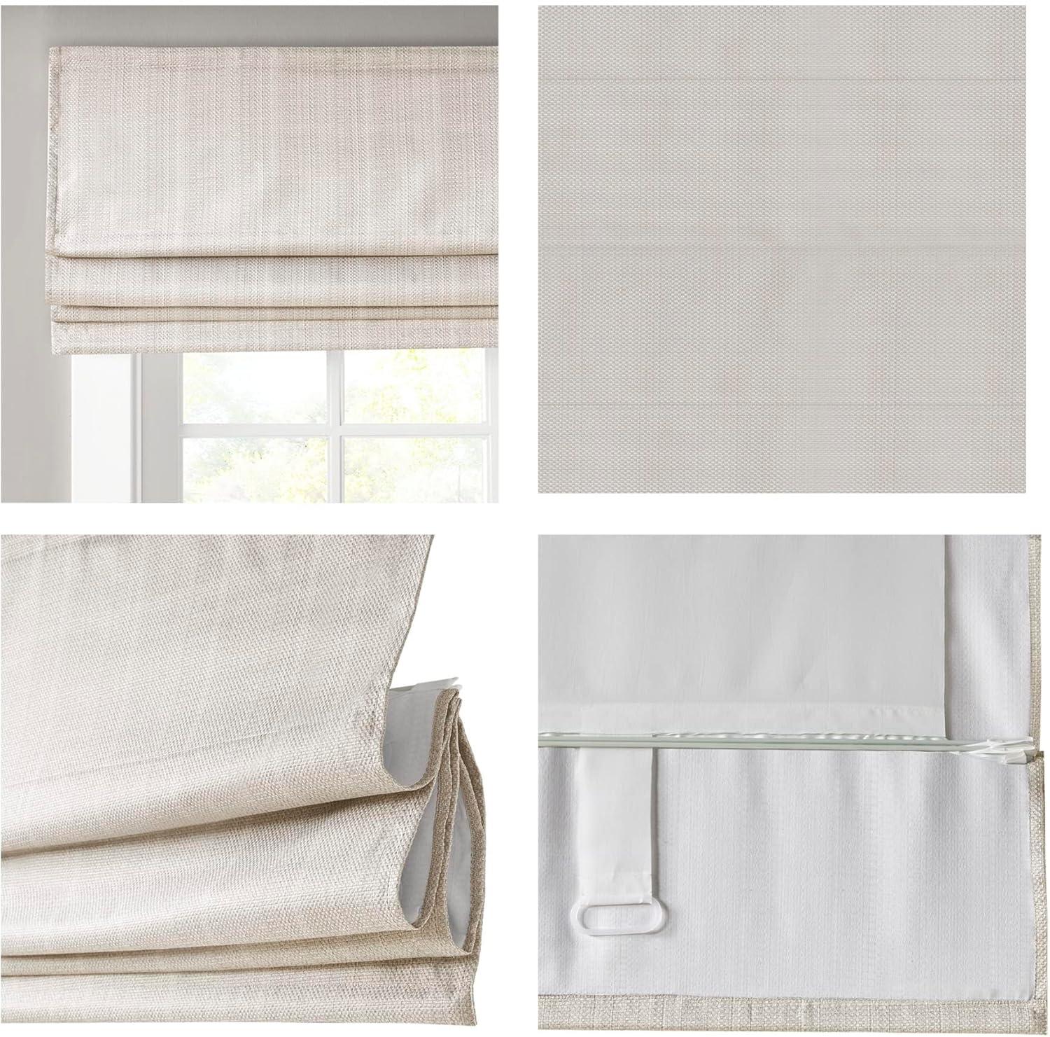 Galen Basketweave Cordless Room Darkening Single Roman Shade