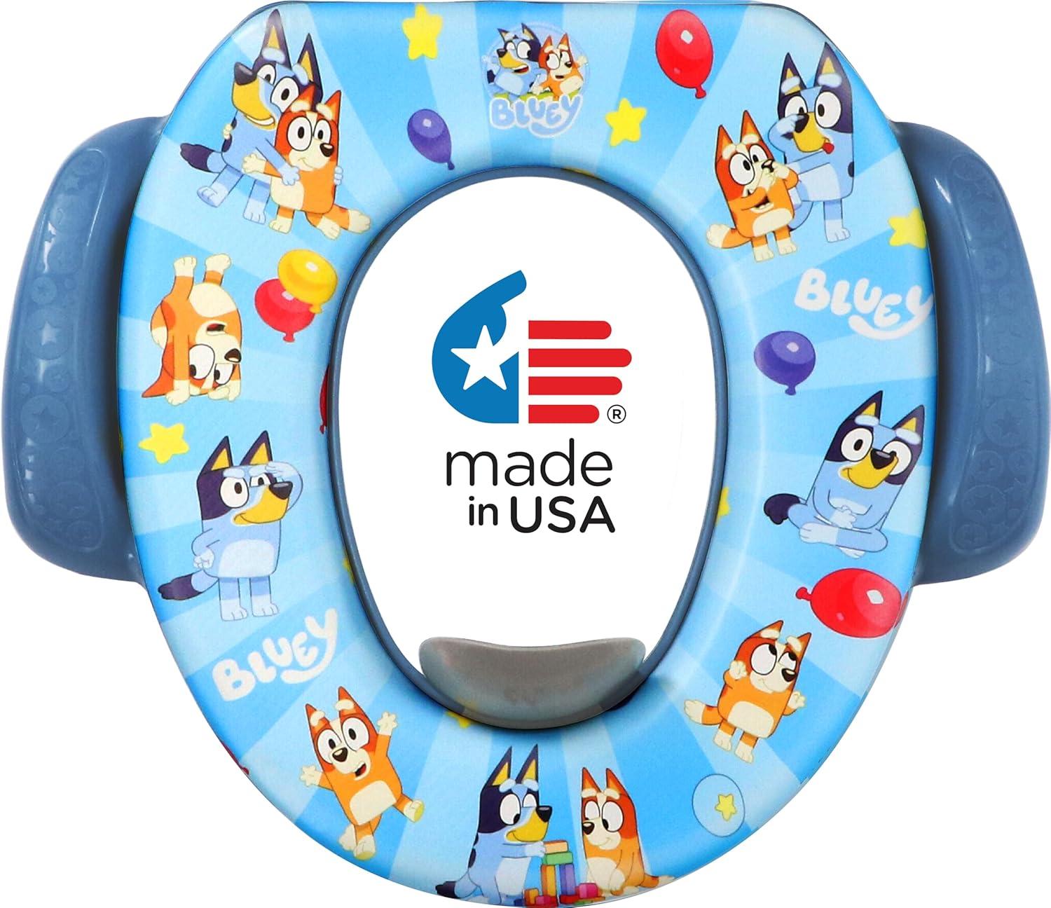 Bluey Soft Potty Seat - Potty Training Toilet Seat, Soft Cushion, Baby Potty Training, Safe, Easy to Clean C33