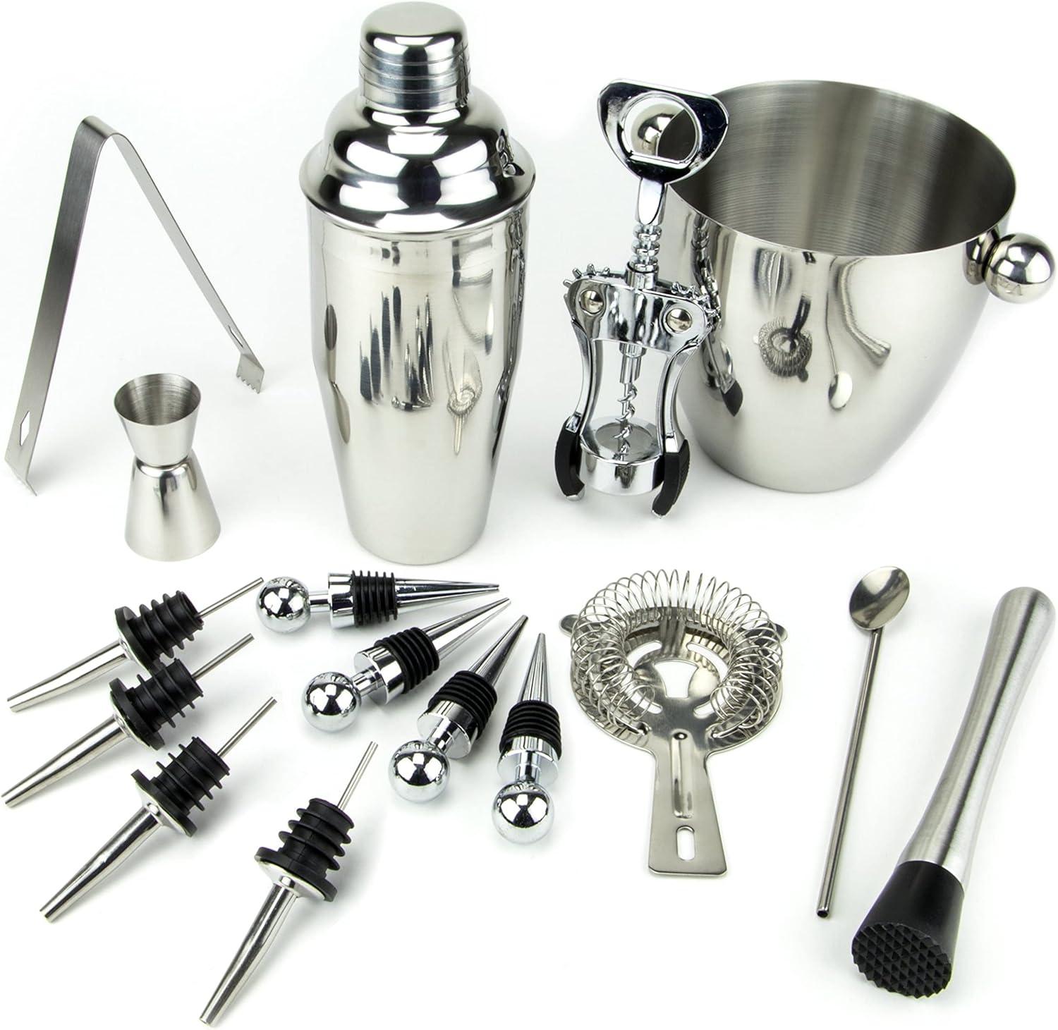 16 Piece-Stainless Steel Bar Set